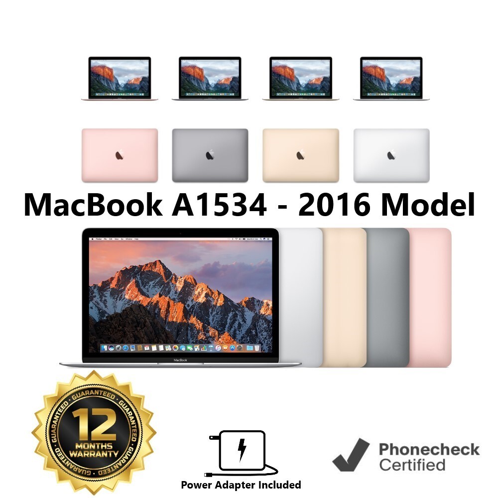 Apple MacBook 12″ – Core m3 | m5 | m7 – 8GB RAM – 256GB | 512GB SSD – Excellent