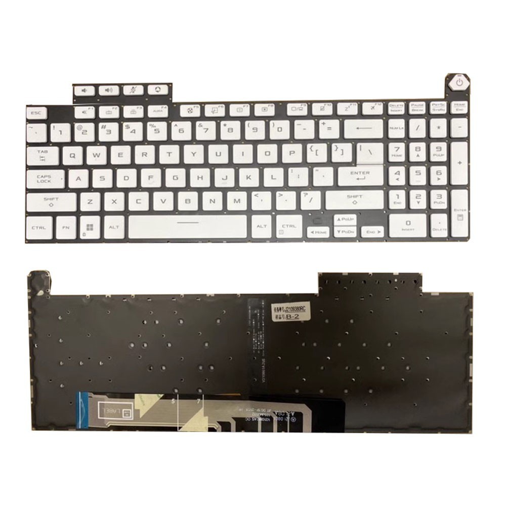 US Keyboard For ASUS TUF Gaming A16 TUF617XT TUF617XS TUF617NS TUF617NT White