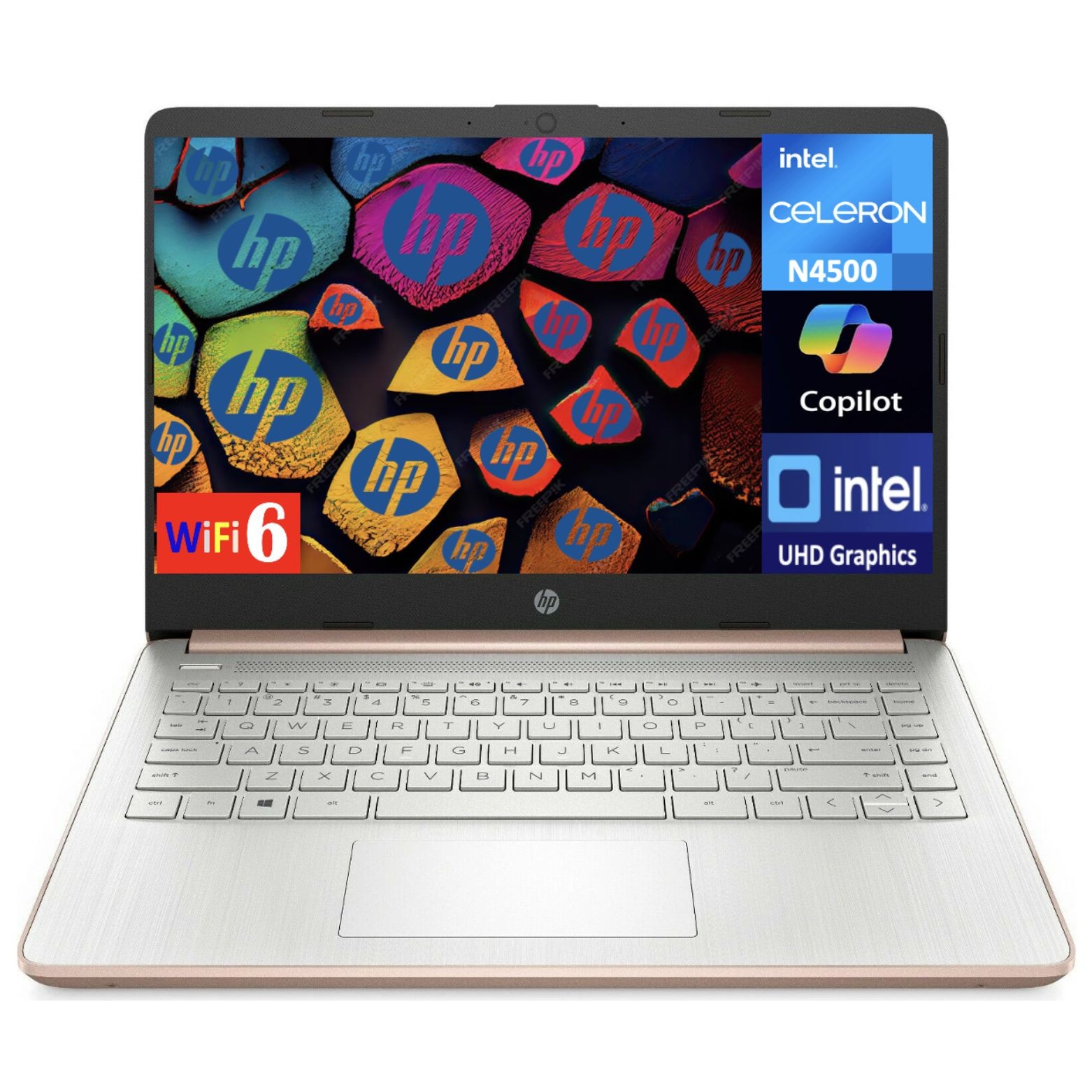 HP 14 14″ Intel Core Celeron N4500 1.10GHz 16GB 512GB SSD W11P Laptop, Rose Gold