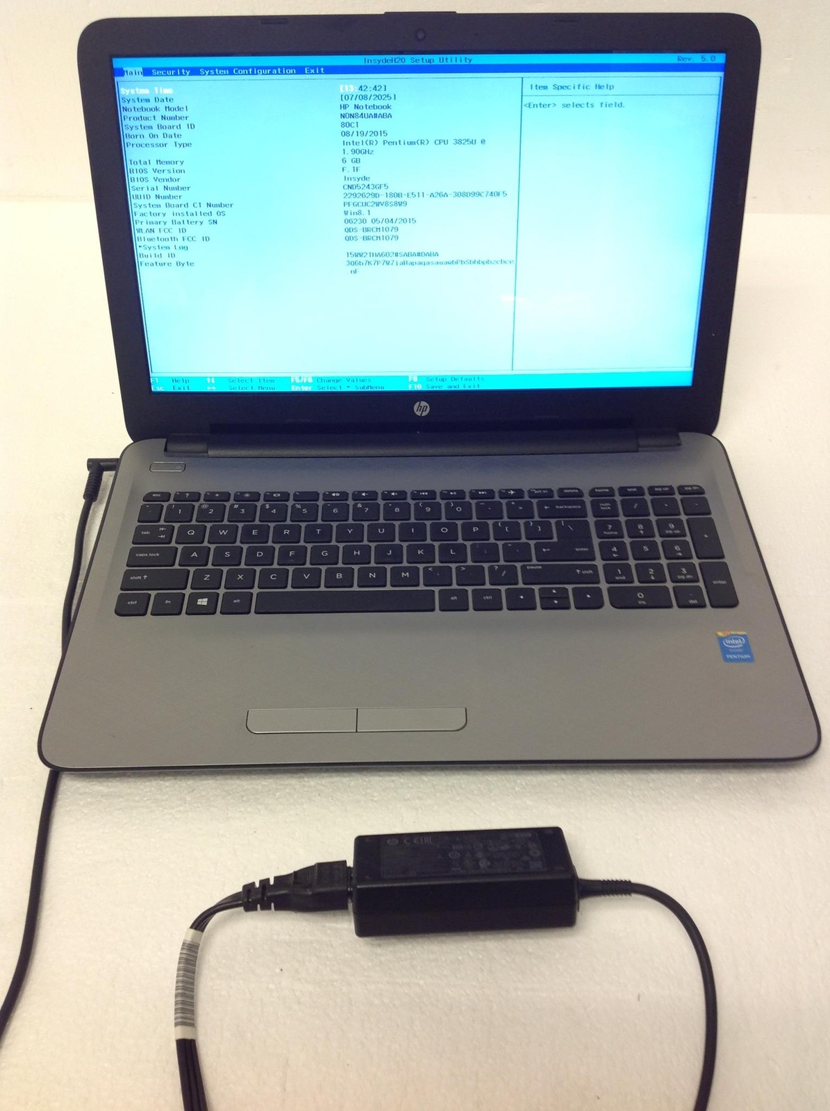 HP Notebook Tpn-C125 Pentium 3825U 1.9GHz 15″ Laptop w/500GB HD, 6GB Ram,Battery