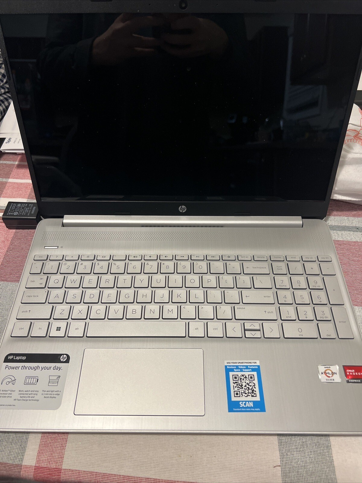 HP 15-EF1082NR 15.6″ (256GB SSD, AMD Ryzen 3 3250U, 2.6GHz, 8GB RAM) Laptop -…