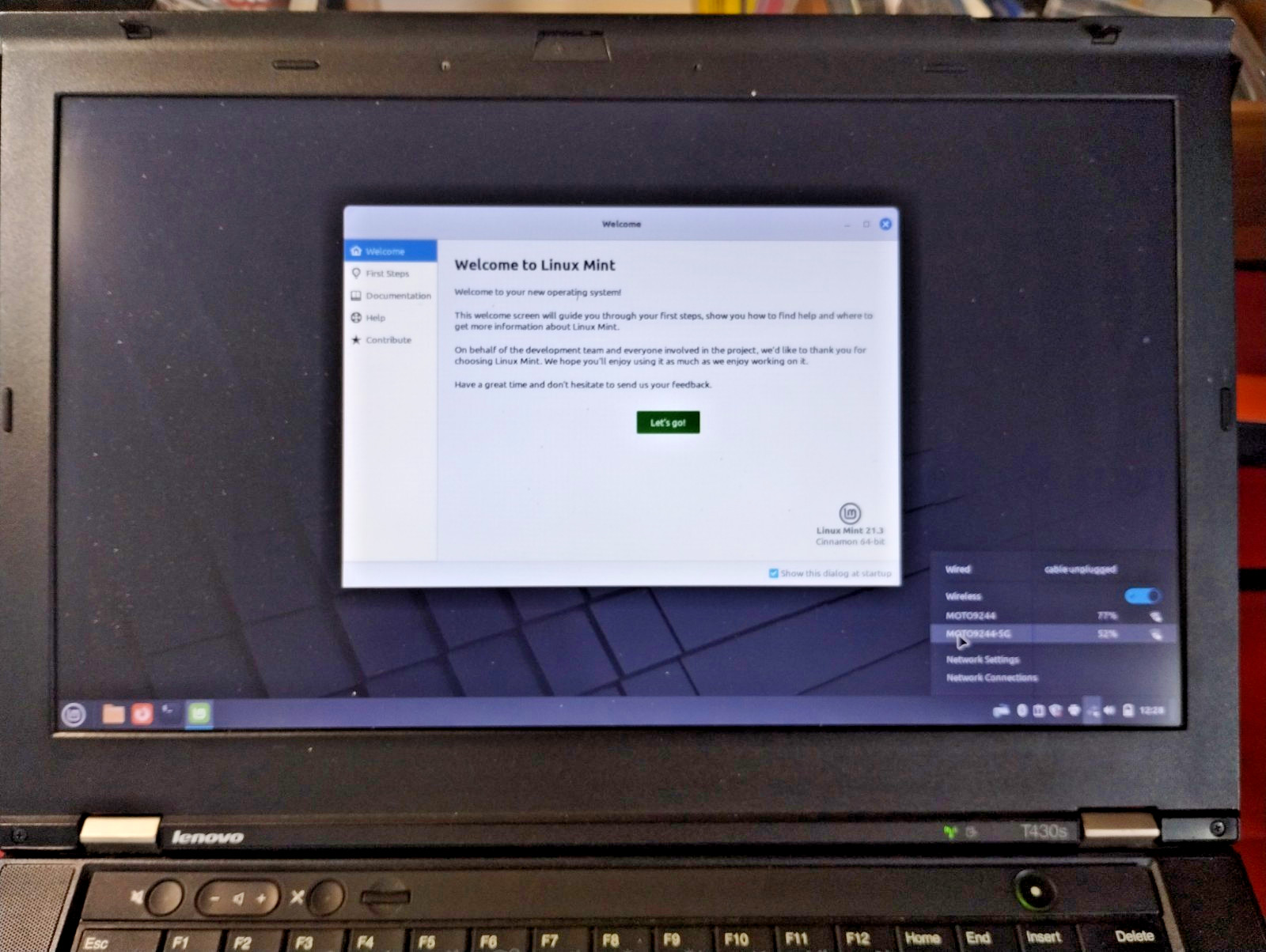 Thinkpad T430s, 14″ HD+, i5-CPU, 12GB-RAM, 32GB-SSD, FPR, TPM, 73% Batt, Linux