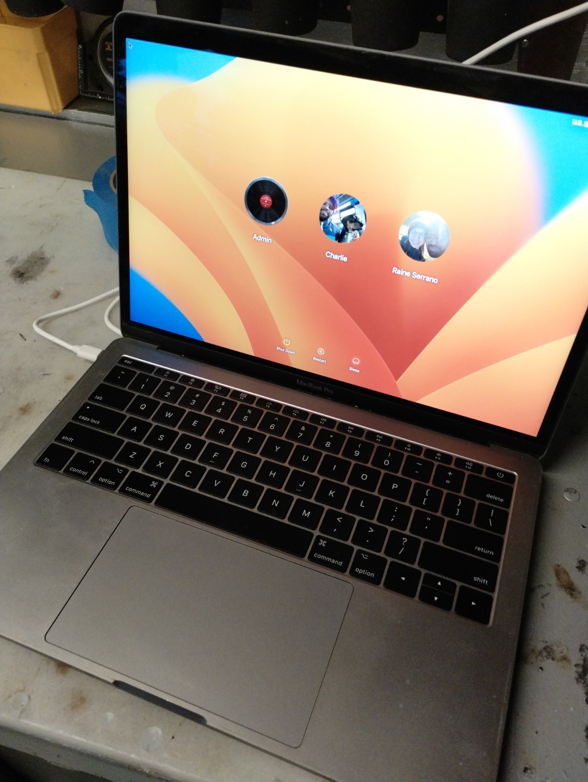 Apple MacBook Pro  13″ A1708 Tested Turns On Read Description!