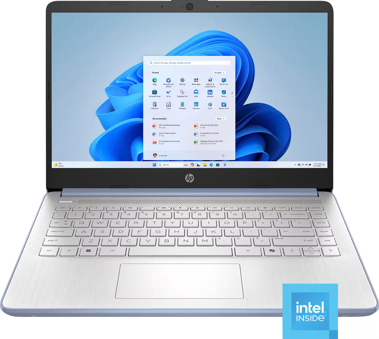 HP – 14″ Laptop – Intel Processor N150 – 4GB Memory – 128GB UFS – Sky Blue
