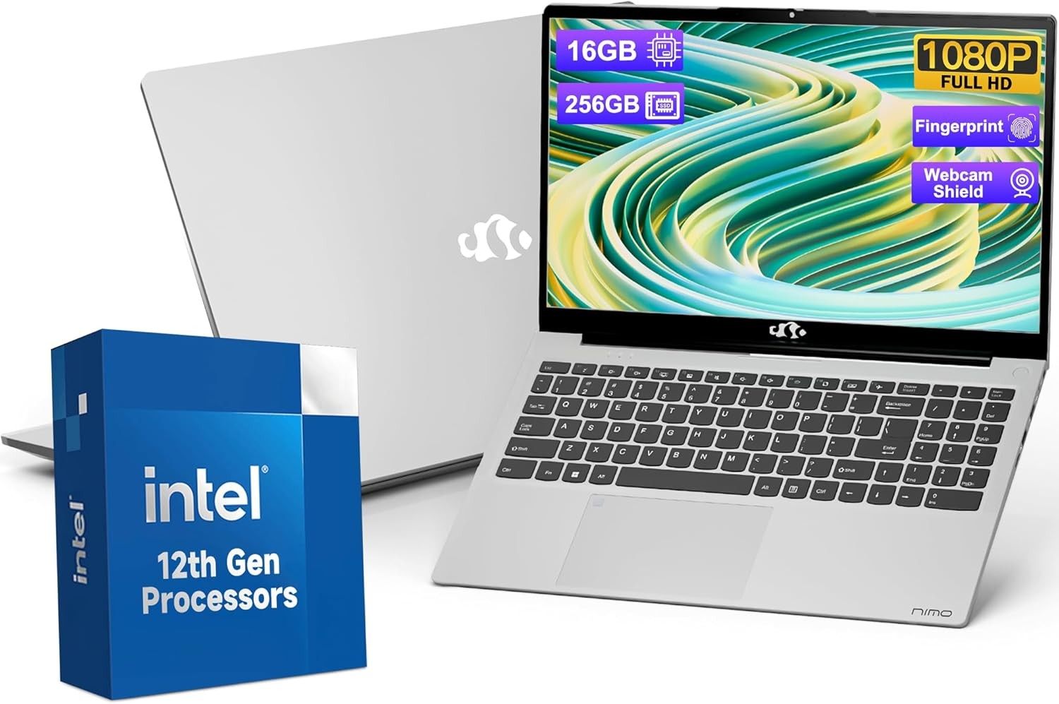 NIMO 15.6 FHD Student Laptop 16GB RAM 256B SSD N100 Win 11 Laptop-Computer