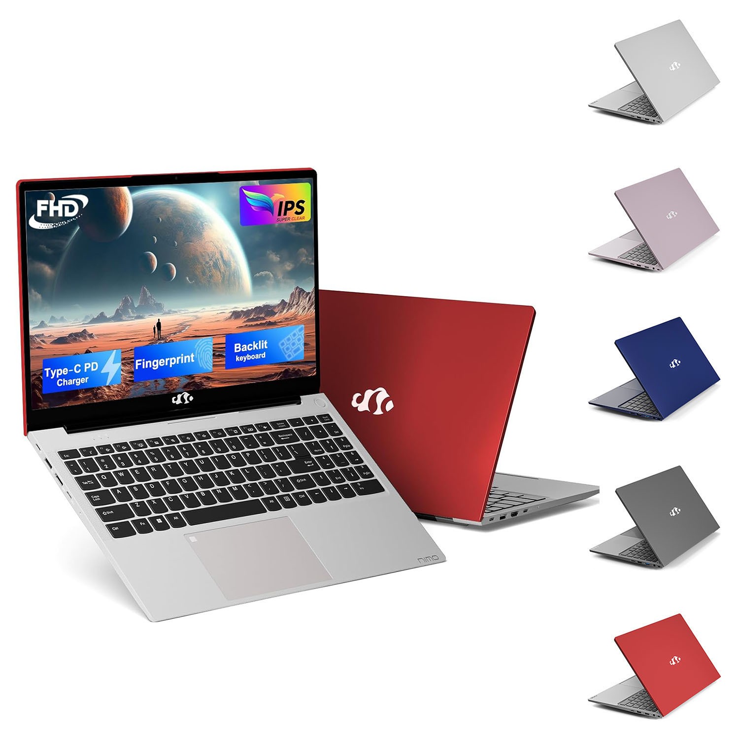 NIMO 15.6 Student Laptop Intel Pentium N100 8GB RAM 512GB SSD Backlit Keyboard