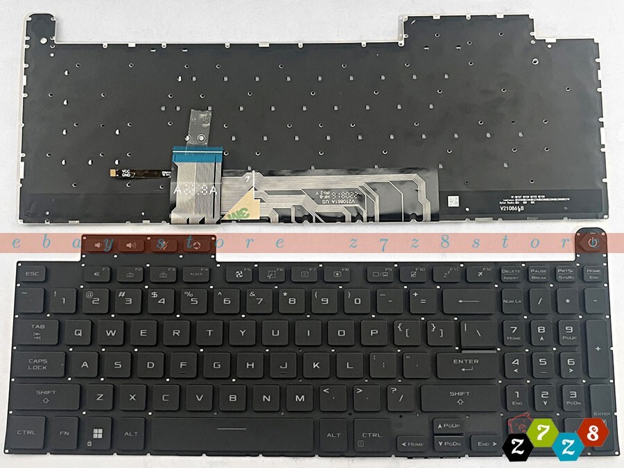 New For ASUS TUF Gaming A16 FA617 FA617NS FA617XS FX617 Keyboard US Backlit