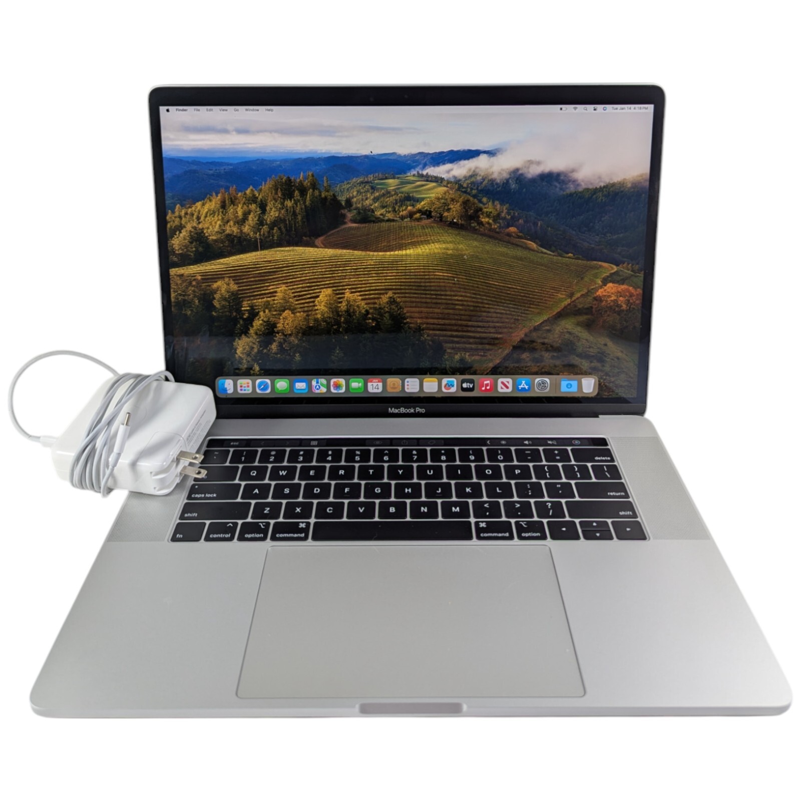 Apple MacBook Pro 15″ 2019 i7 2.6GHz 16GB RAM 256GB SSD Silver 92% Battery + 🔌