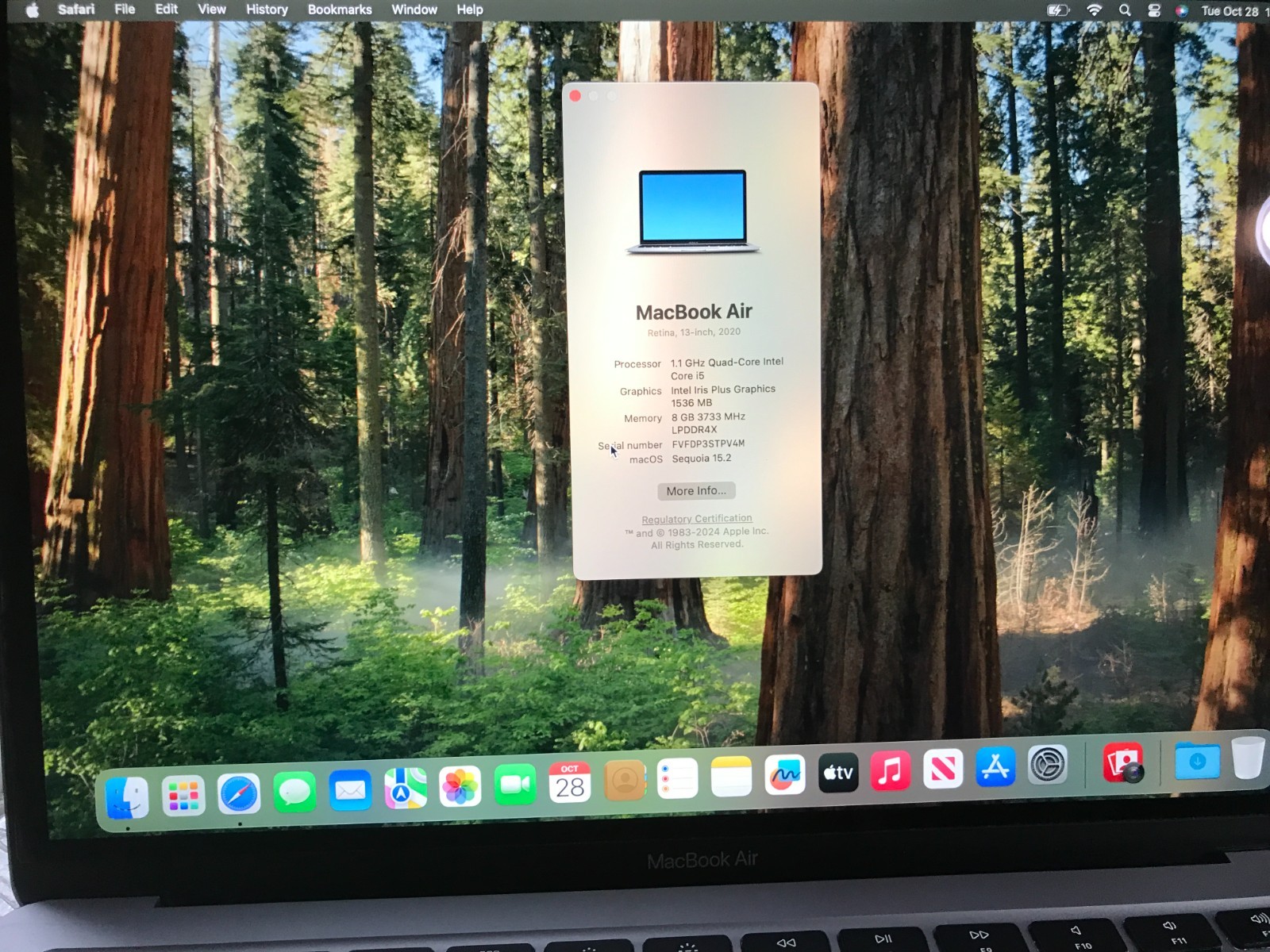 Apple MacBook Air 2020 13″ I5 1.1GHZ 8GB 256GB A2179 Gray USED Read* #802