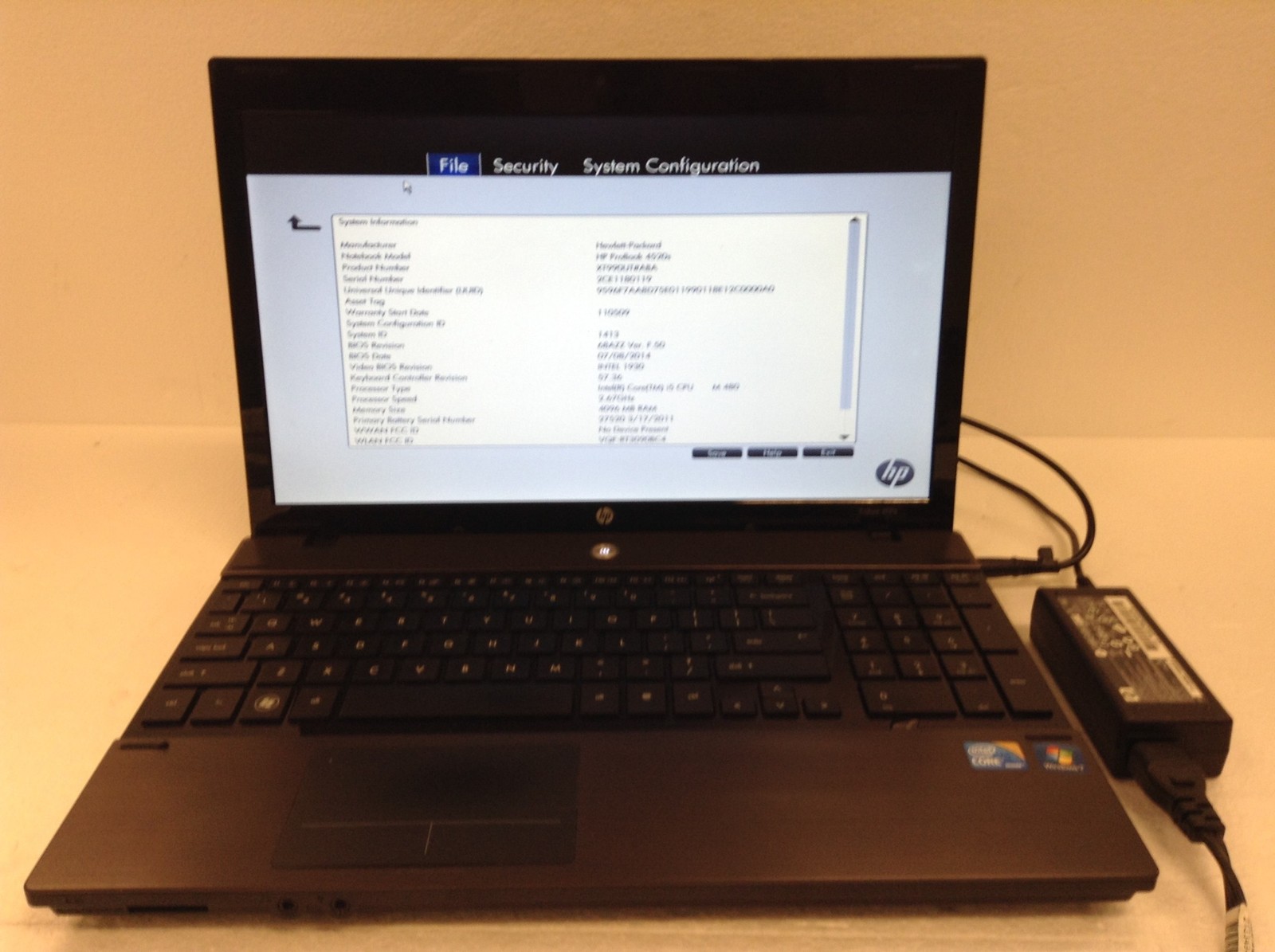 HP ProBook 4520s i5 2.67GHz 15.6″ Laptop 320GB HDD 4GB RAM DVDRW WiFi AC