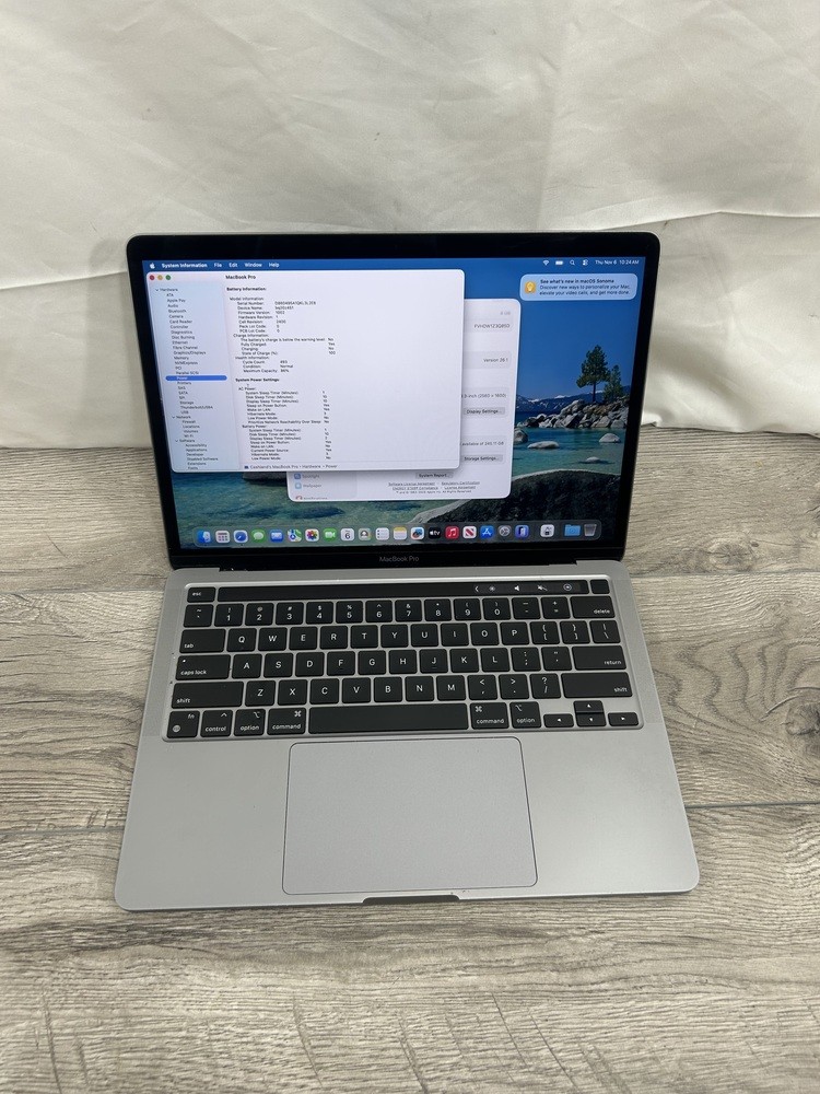 Apple Macbook Pro 8GB RAM, 256GB storage, m1, mac os 26.1
