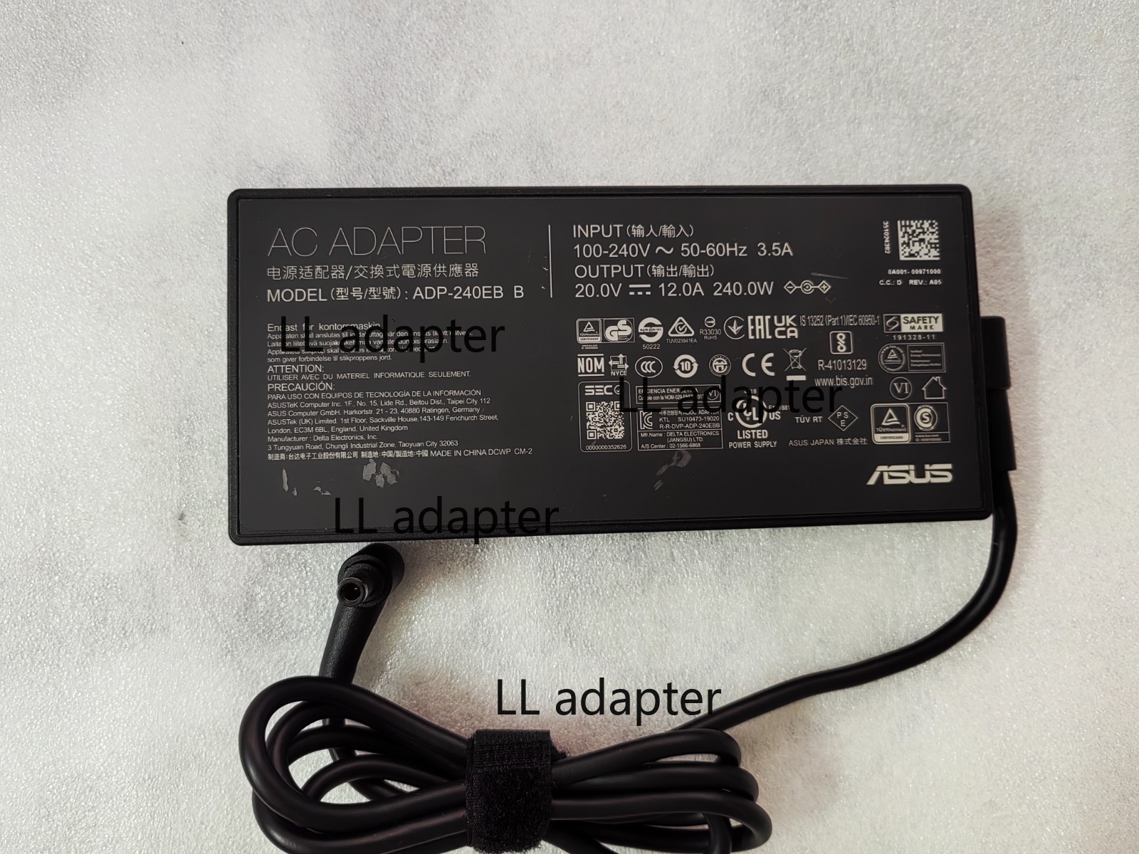 20V 12A ADP-240EB B For ASUS TUF Gaming A16(2024) FX607JU ø6.0 240W Adapter OEM
