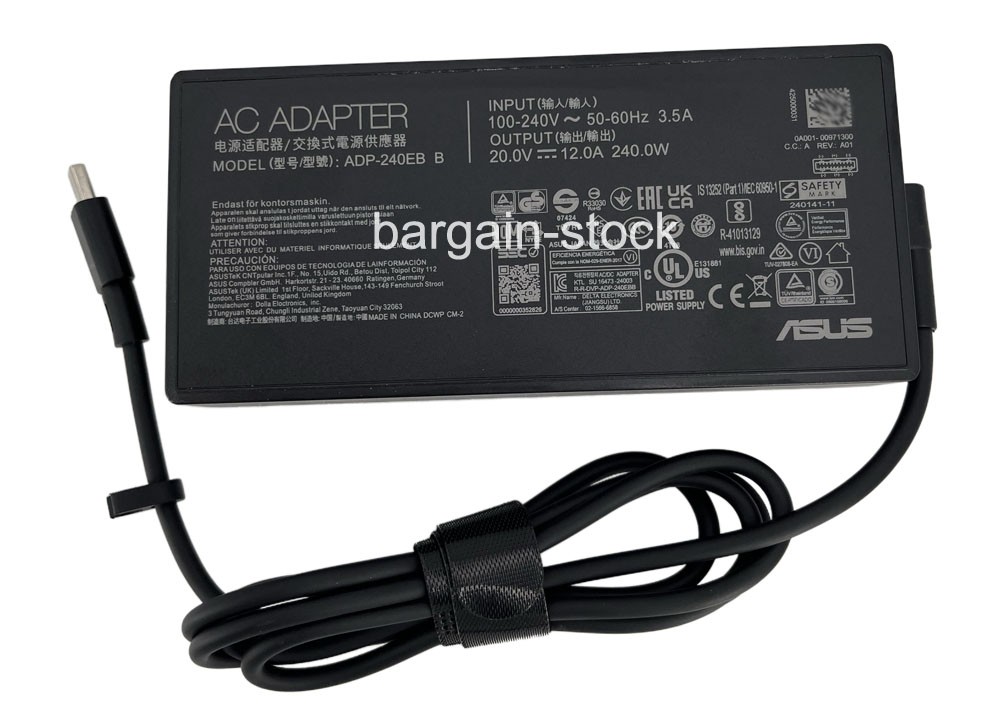 240W AC Adapter Charger For ASUS ROG Zephyrus G16 GU605CX-XS98-CA GU605CR-QR114X
