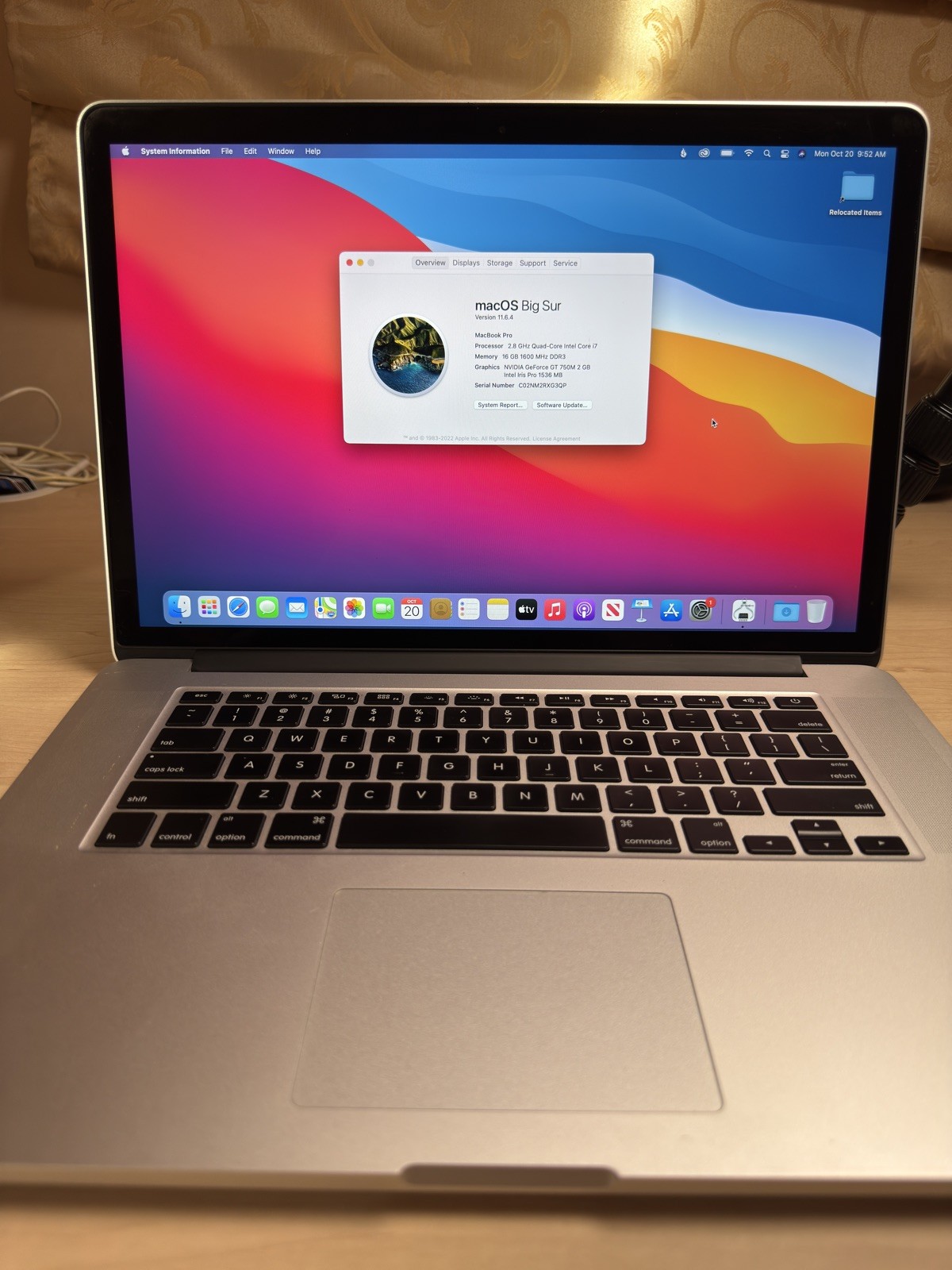 Apple MacBook Pro 15” (2014) | 2.8GHz i7 | 16GB RAM | 500GB HDD | NVIDIA GT 750M