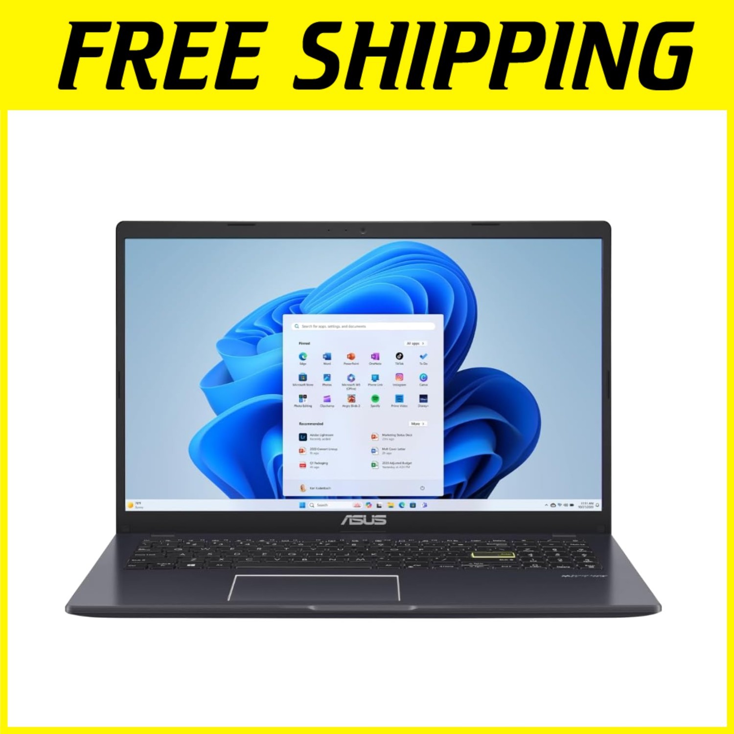 15.6” Vivobook Go Slim Laptop, Intel Dual Core N4500