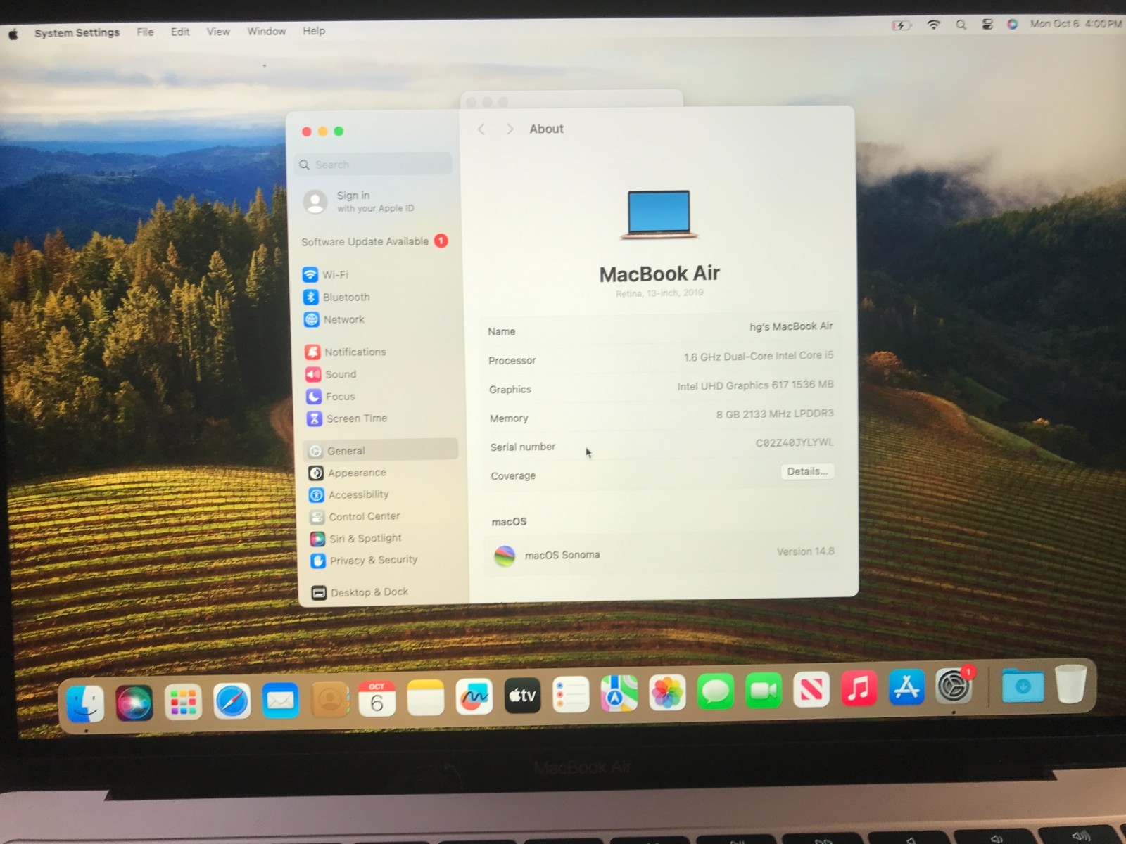 2019 Apple MacBook Air 13.3″  i5 8th Gen 8GB 128GB A1932  Gold USED Read* #912