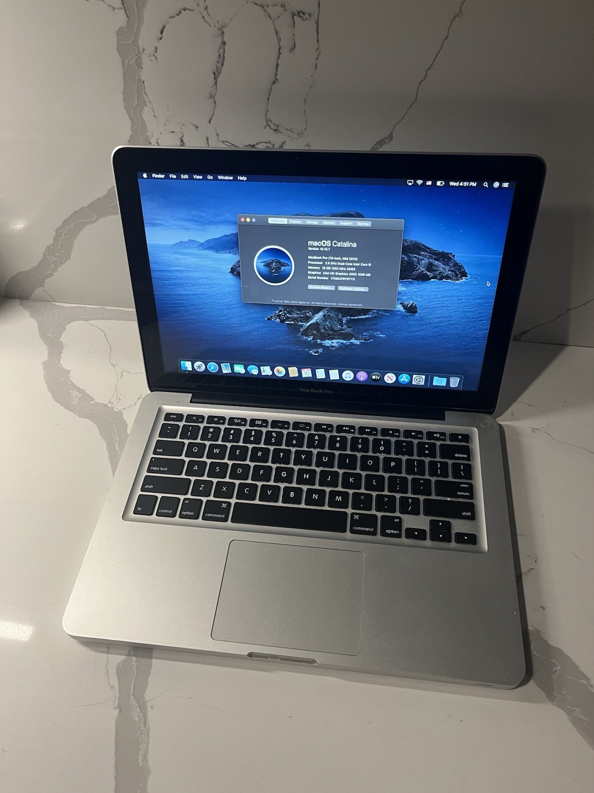 Apple MacBook Pro 13” – 2.5ghz i5 – 8GB Ram – 16GB Ram – 500GB Hdd- Catalina