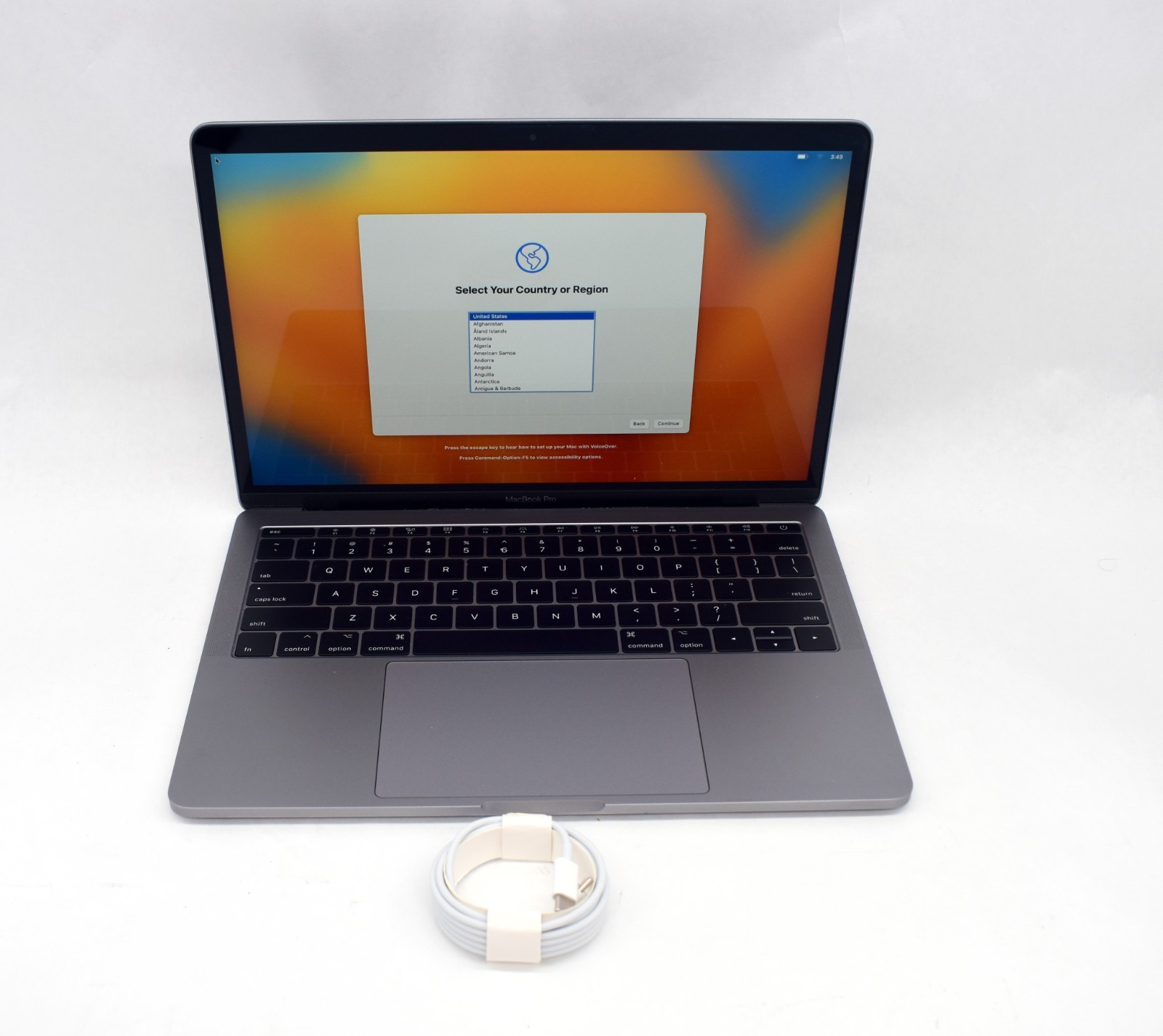 Apple MacBook Pro MPXQ2LL/A A1708 13″ i5-7360U 8GB Ram 256GB SSD Space Gray 2017