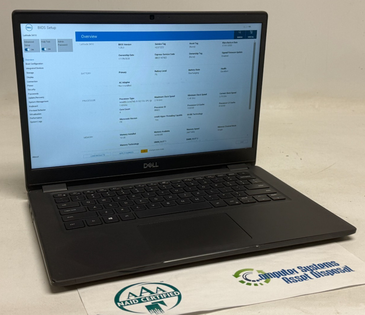 Dell Latitude 3410 14″ (i5-10210u 1.60GHz – 16GB RAM – 256GB SSD – Win11Home)