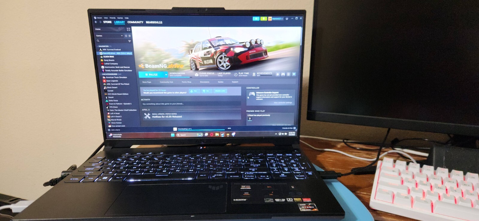 ASUS TUF Gaming A16 16 in (512GB SSD, AMD Ryzen 7, 3.2GHz, 16GB RAM, AMD Radeon