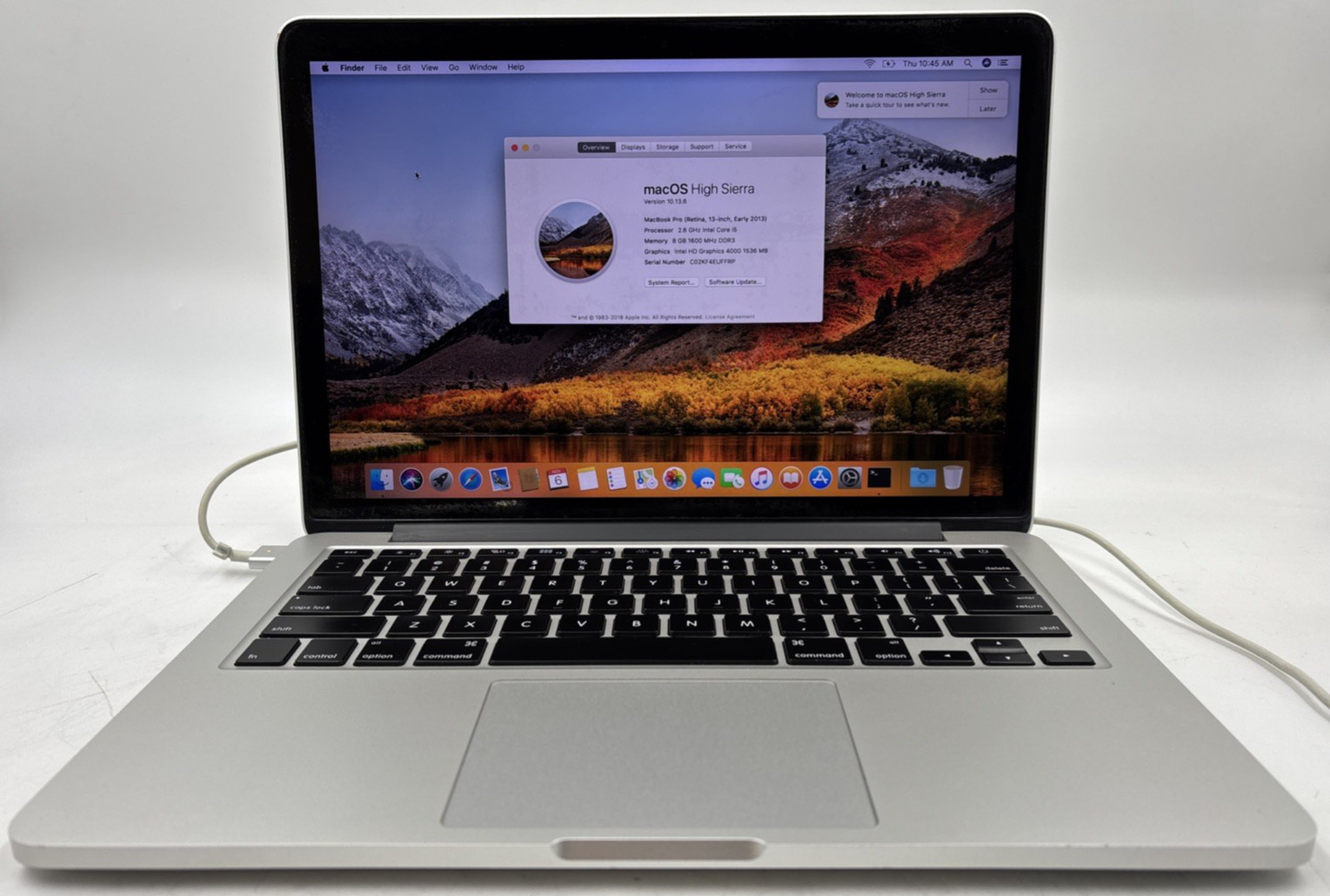 Apple MacBook Pro Early 2013 i5-3230M 2.60GHz, 8GB RAM 256GB SSD High Sierra