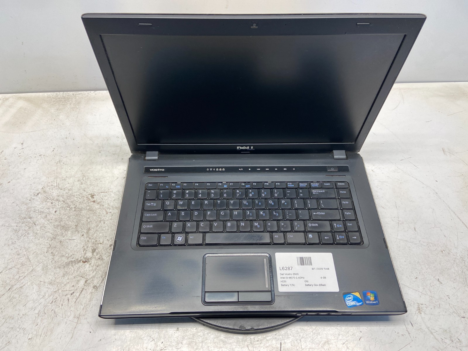 Dell Vostro 3500 Intel i3-M370 2.4GHz 4 GB NO HDD