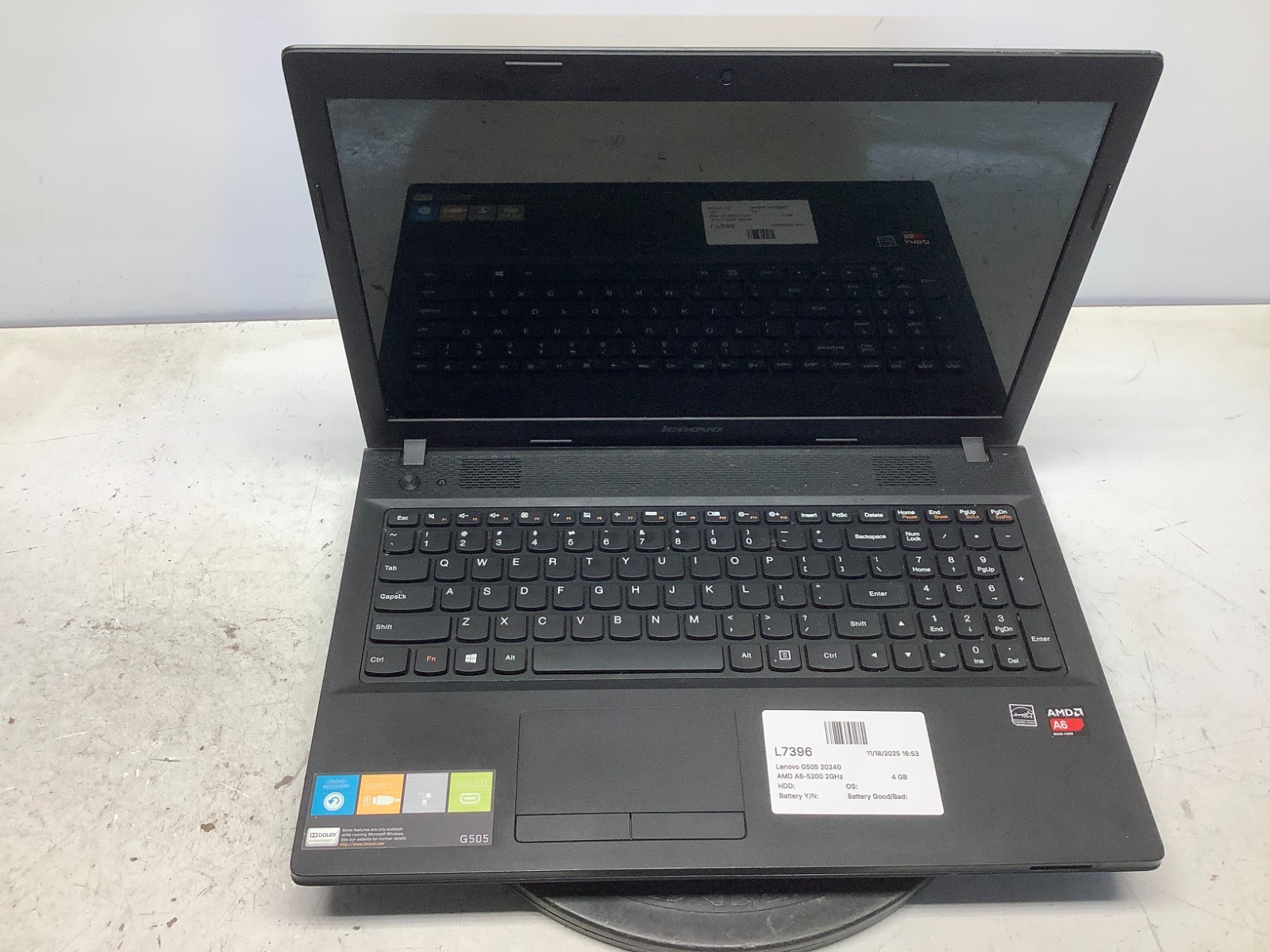 Lenovo G505 20240 Lenovo G505 20240 4 GB NO HDD