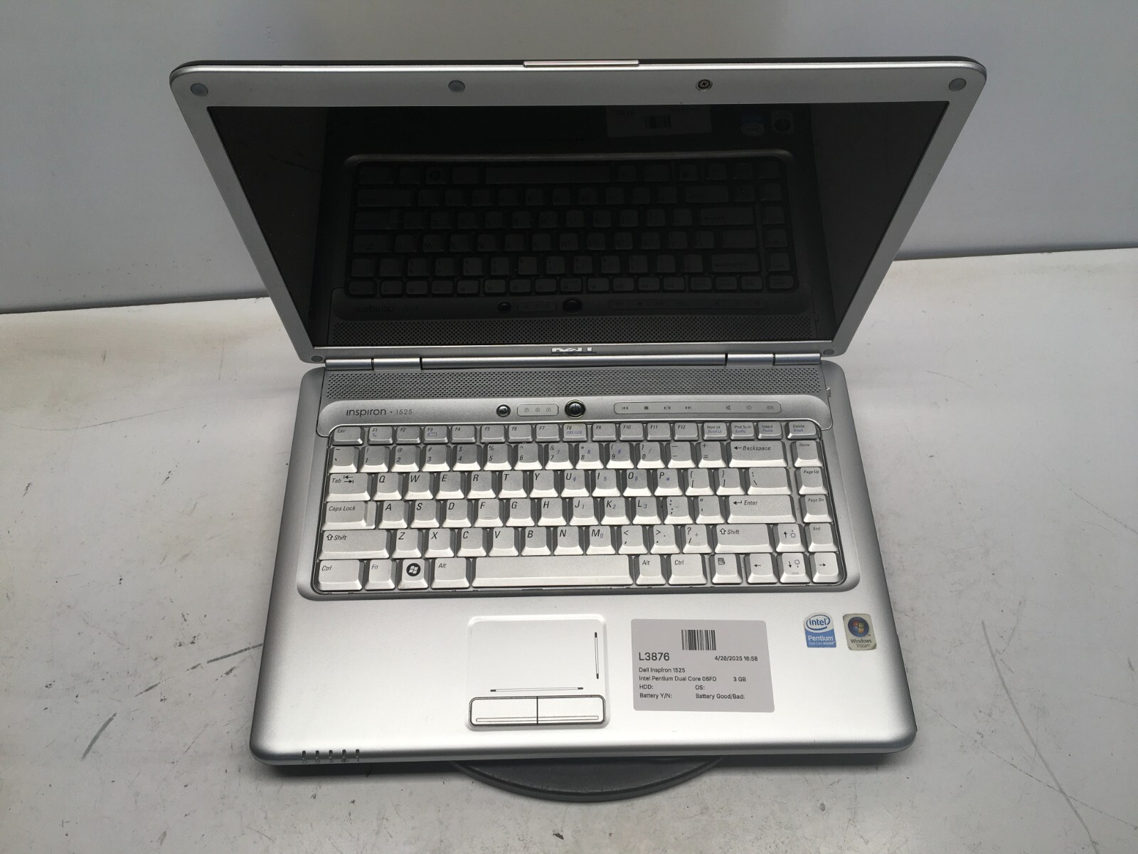 Dell Inspiron 1525 Intel Pentium Dual Core 06FD 2GHz 3 GB NO HDD