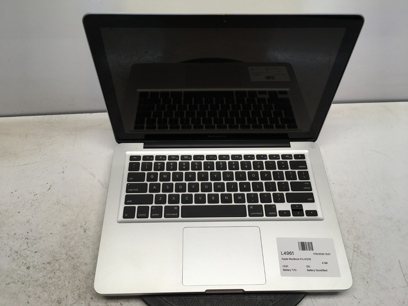Apple MacBook Pro A1278 Intel Core i5 2.4 GHz 4 GB NO HDD