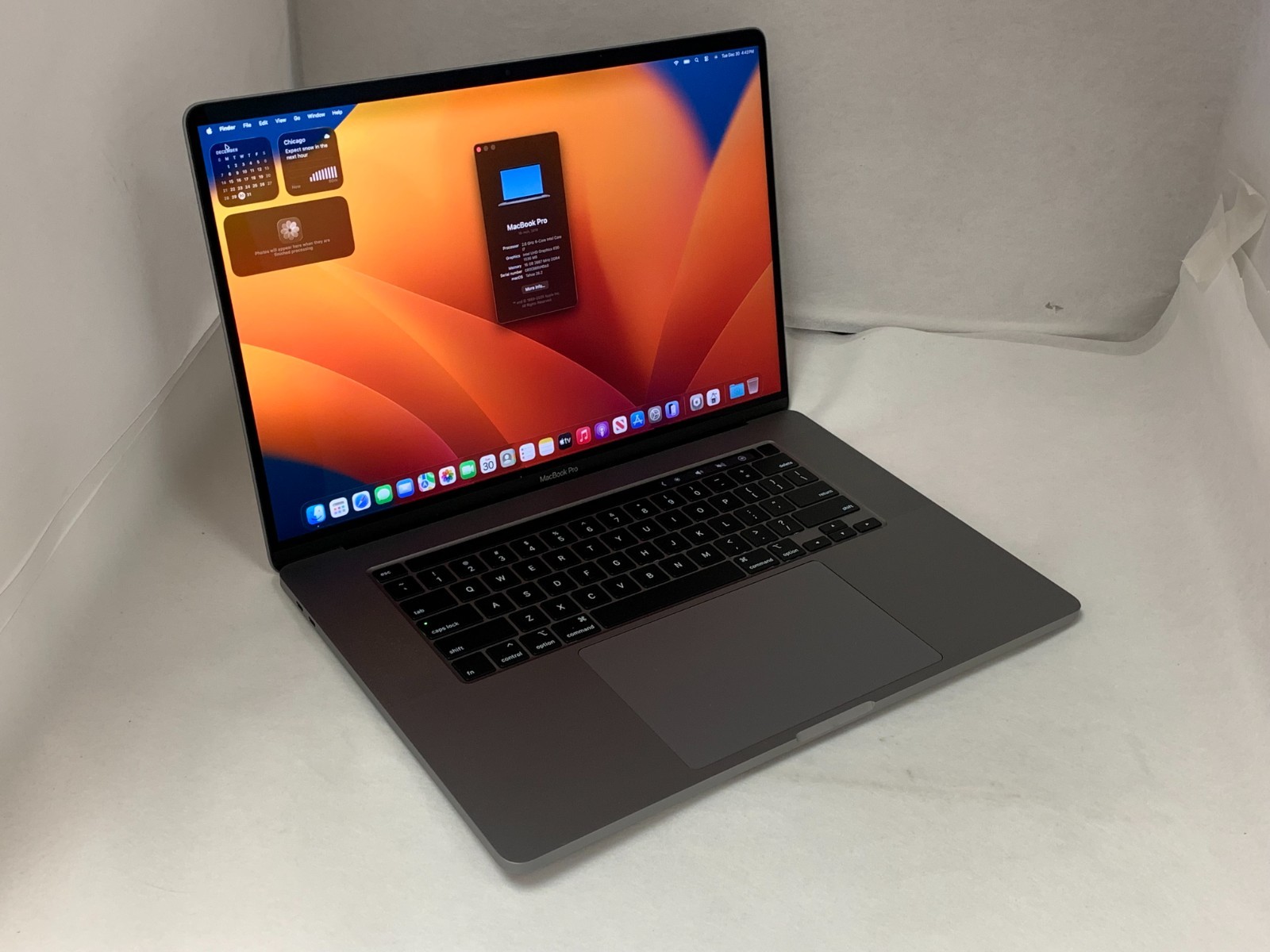 Apple MacBook Pro A2141 16″ 2019 i7-9750H 2.6GHz 16GB 512GB Radeon Pro 5500M