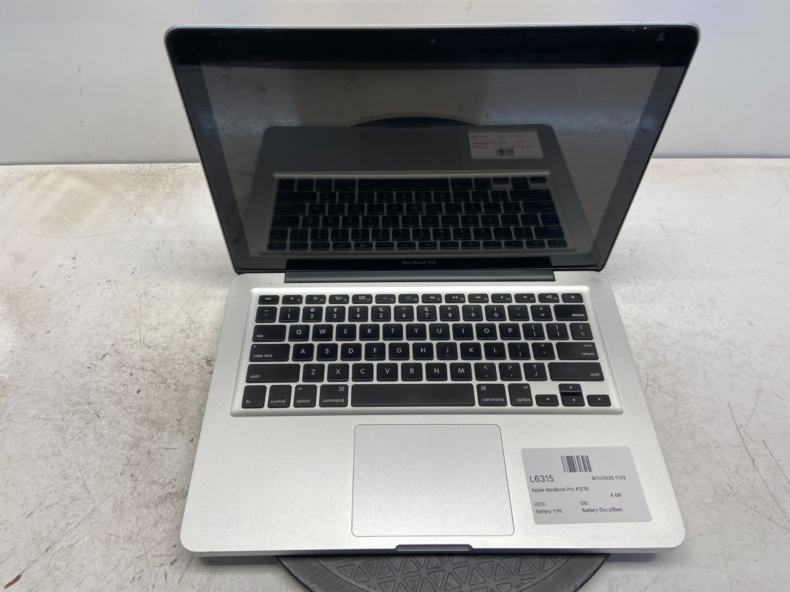 Apple MacBook Pro A1278  4 GB NO HDD