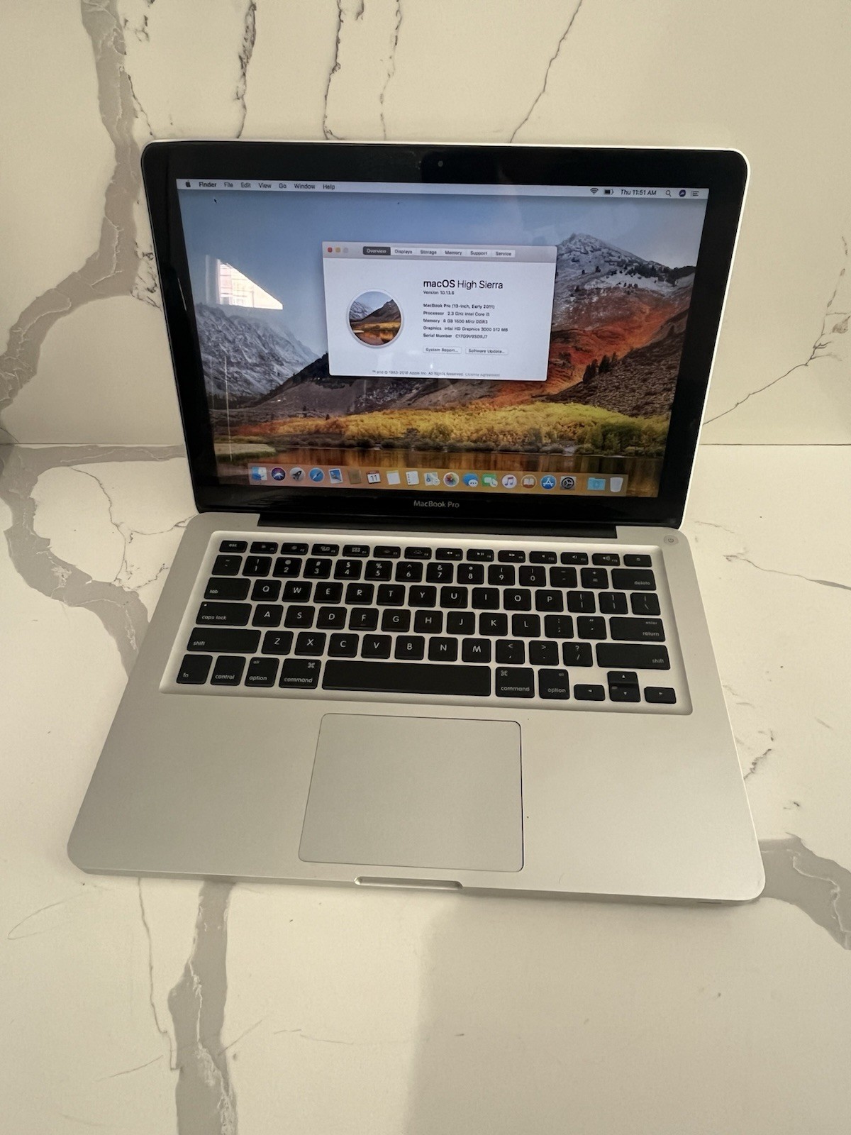 Apple MacBook Pro 13″ (A1286) Laptop i5 8GB RAM 320GB HDD – High Sierra – Tested