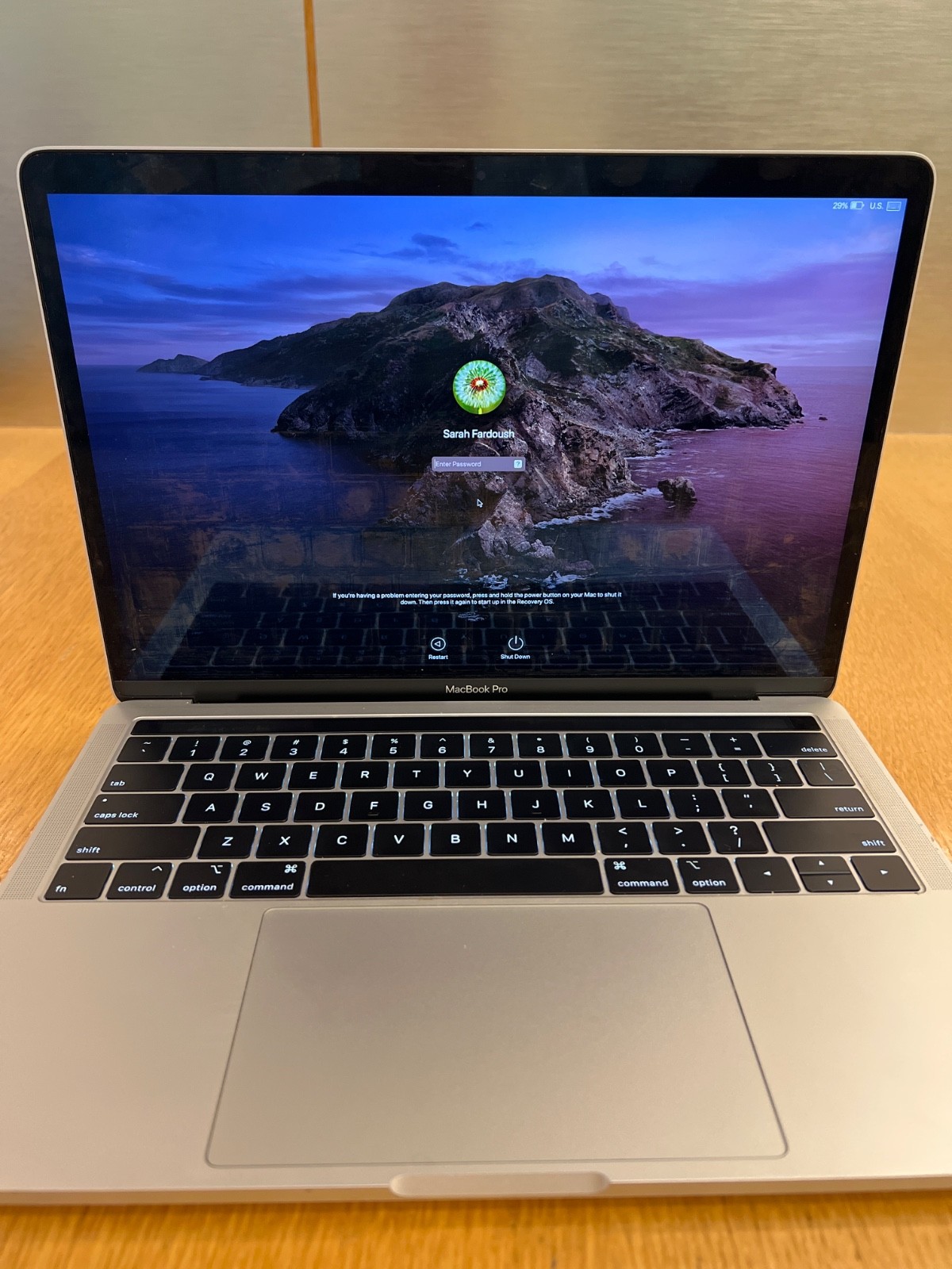 Apple MacBook Pro A2159 Core i5-8257U 1.40 GHz 8 GB DDR3L 128 GB NVMe macOS