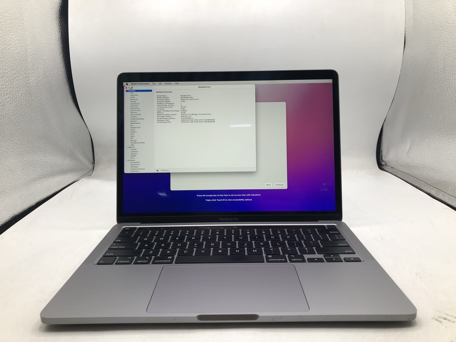 APPLE MACBOOK PRO A2251 2020 i5 2.0GHz 16GB 1TB – Grade D