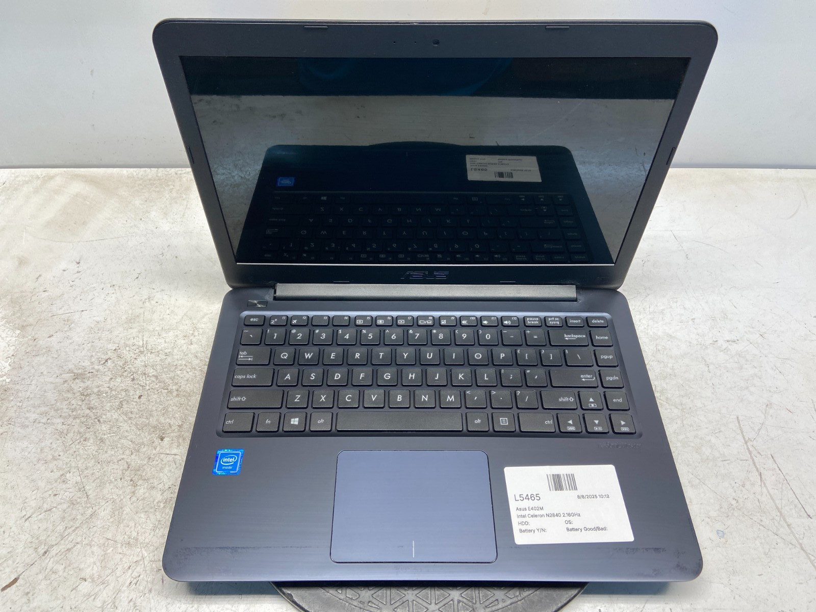 Asus E402M Intel Celeron N2840 2.16GHz 2 GB NO HDD – Damaged Screen