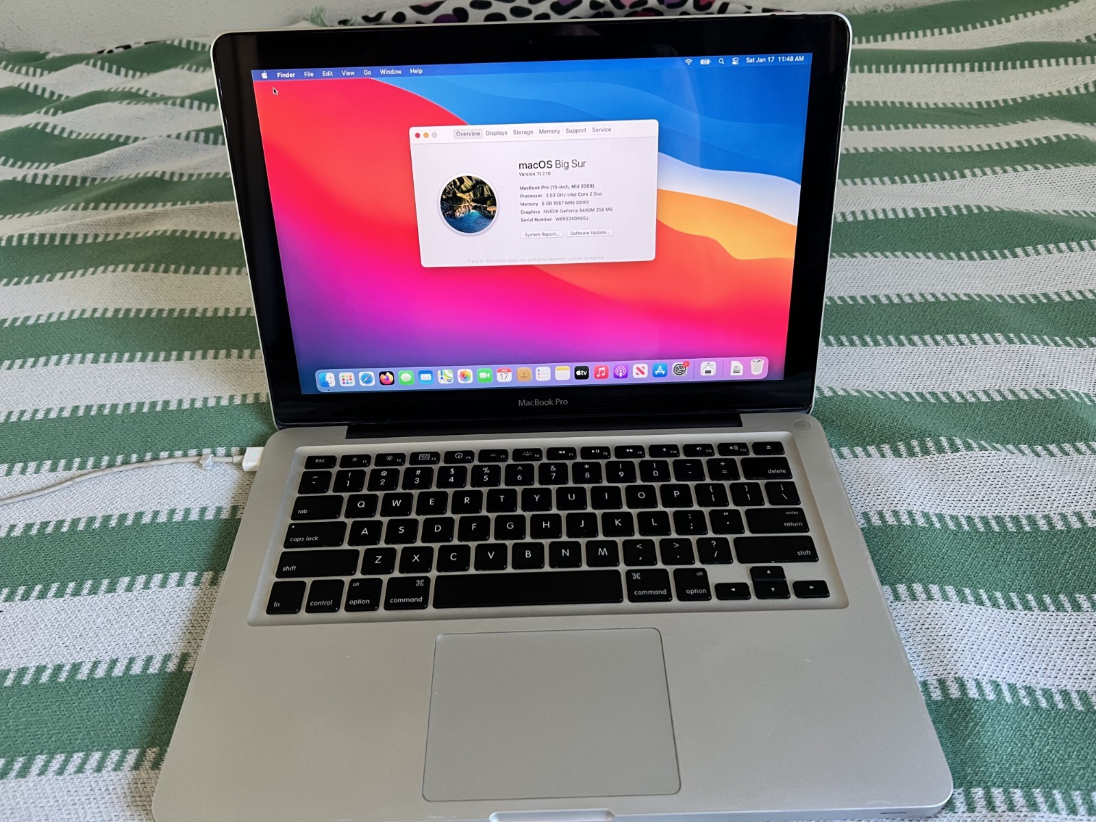 Apple MacBook Pro 13″ 2.53 GHz 8GB 240GB SSD A1278 macOS 11 – upgraded w/AC