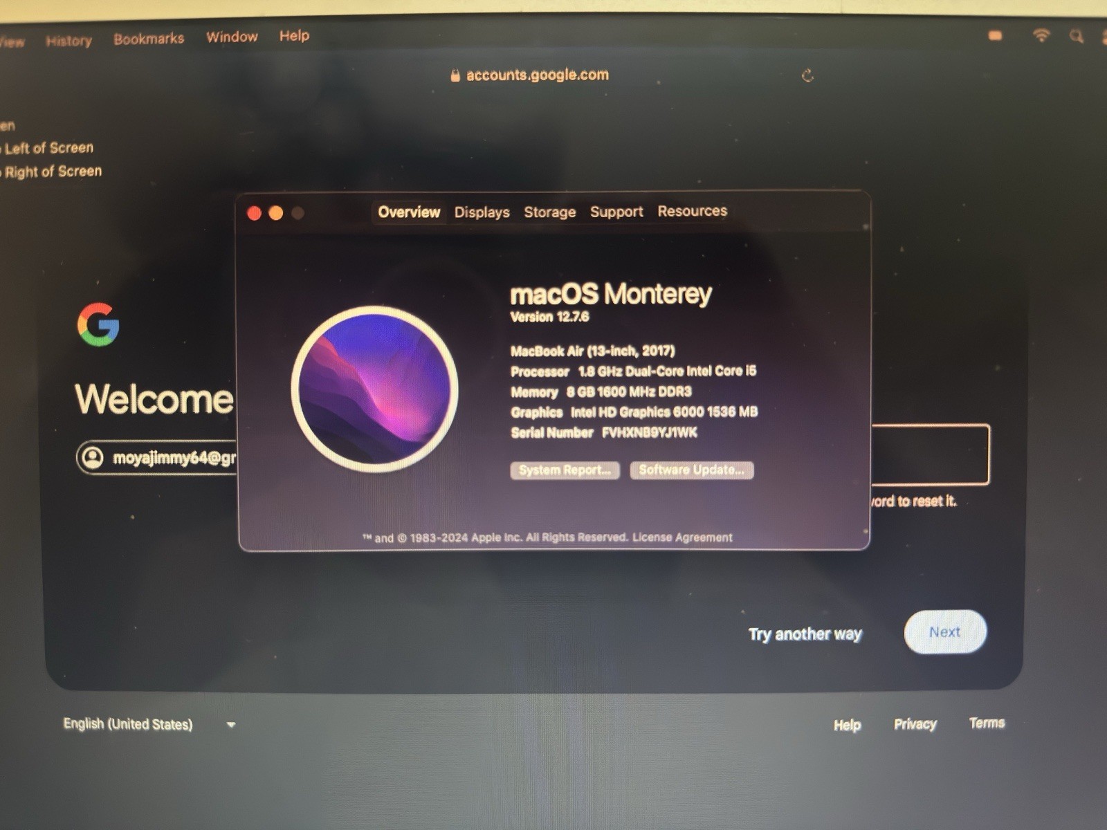 Apple MacBook Air 13in (2017, 8GB, 128GB) Silver