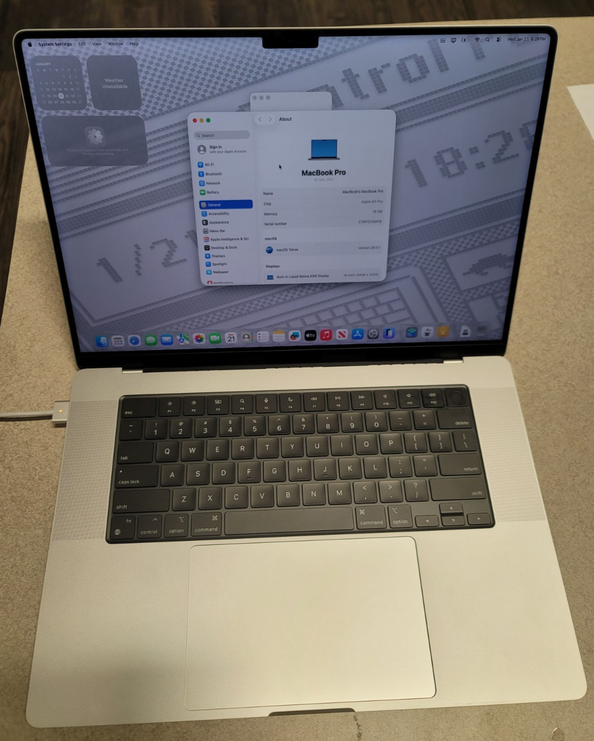 Apple MacBook Pro 16″ (512GB SSD, M1 Pro, 16GB) Laptop – Silver – MK1E3LL/A…