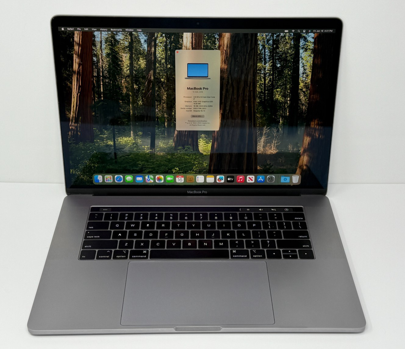2018 Apple MacBook Pro A1990 15″ i7 2.60GHz 16GB 512GB SSD Radeon Pro Space Gray