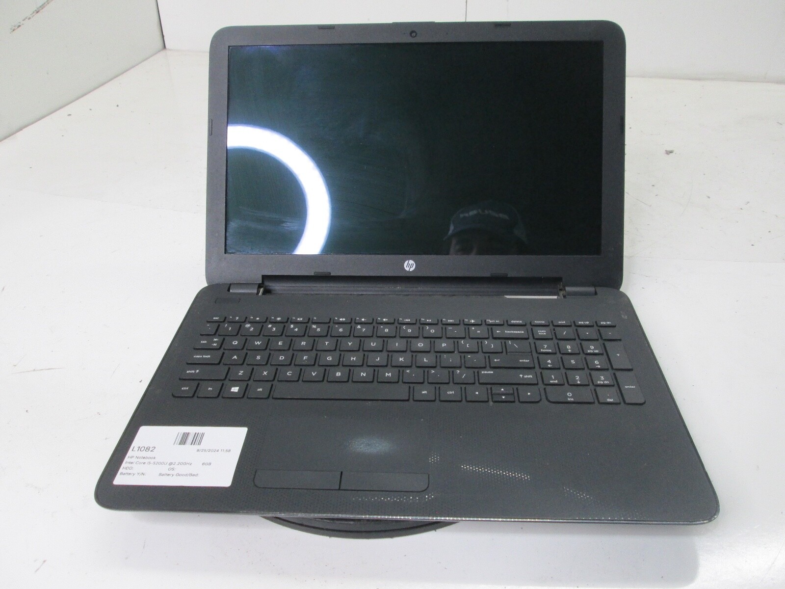 HP 15-AC158DX Laptop – Intel Core i5-5200U 2.20GHz – 6 GB – NO HDD – NO BAT