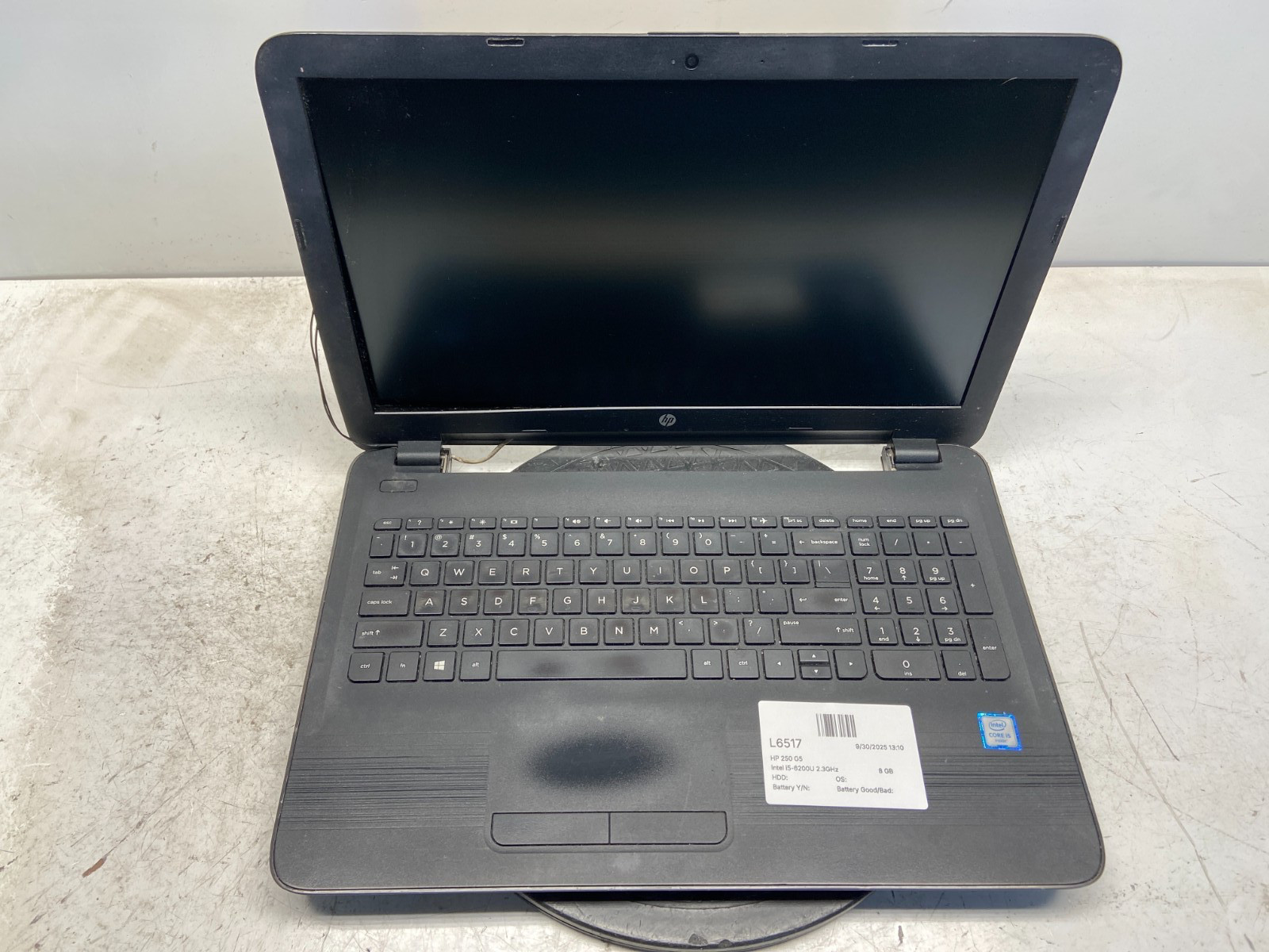 HP 250 G5 Intel i5-6200U 2.3GHz 8 GB NO HDD