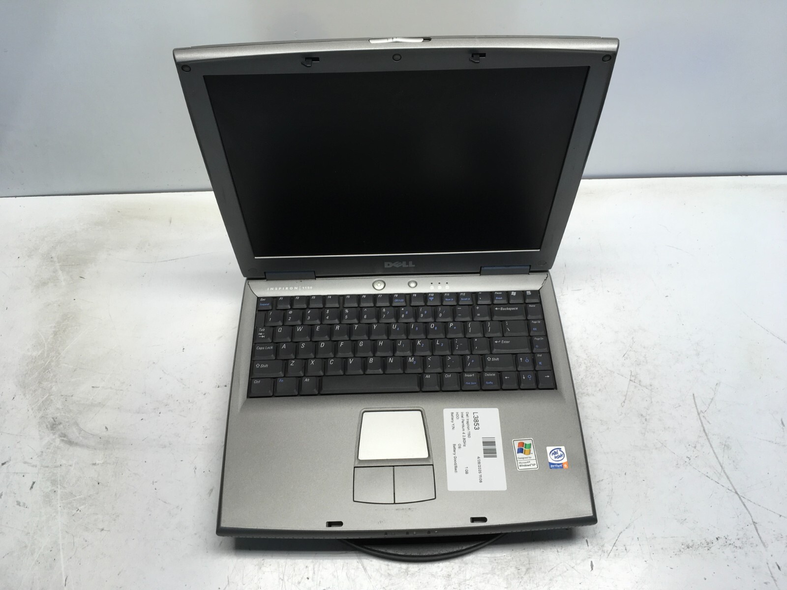 Dell Inspiron 1150 Intel Pentium 4 2.8GHz 1 GB NO HDD – Dim Screen