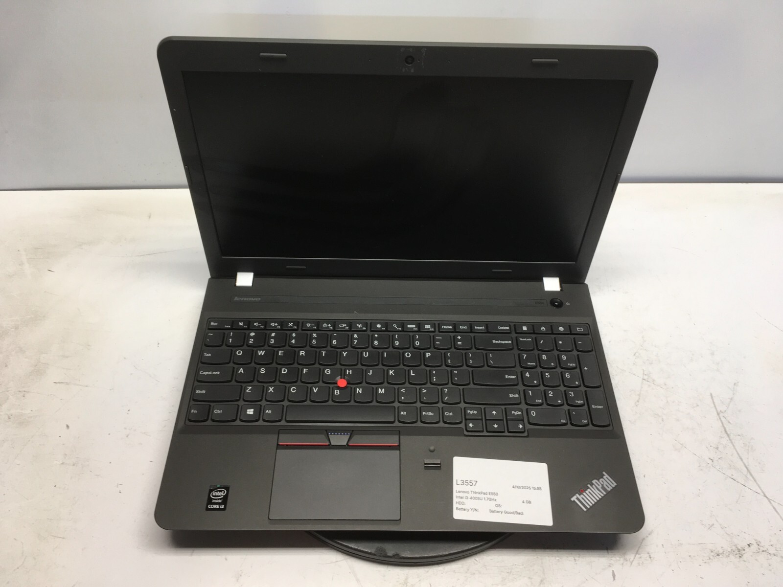 Lenovo ThinkPad E550 Intel i3-4005U 1.7GHz 4 GB NO HDD