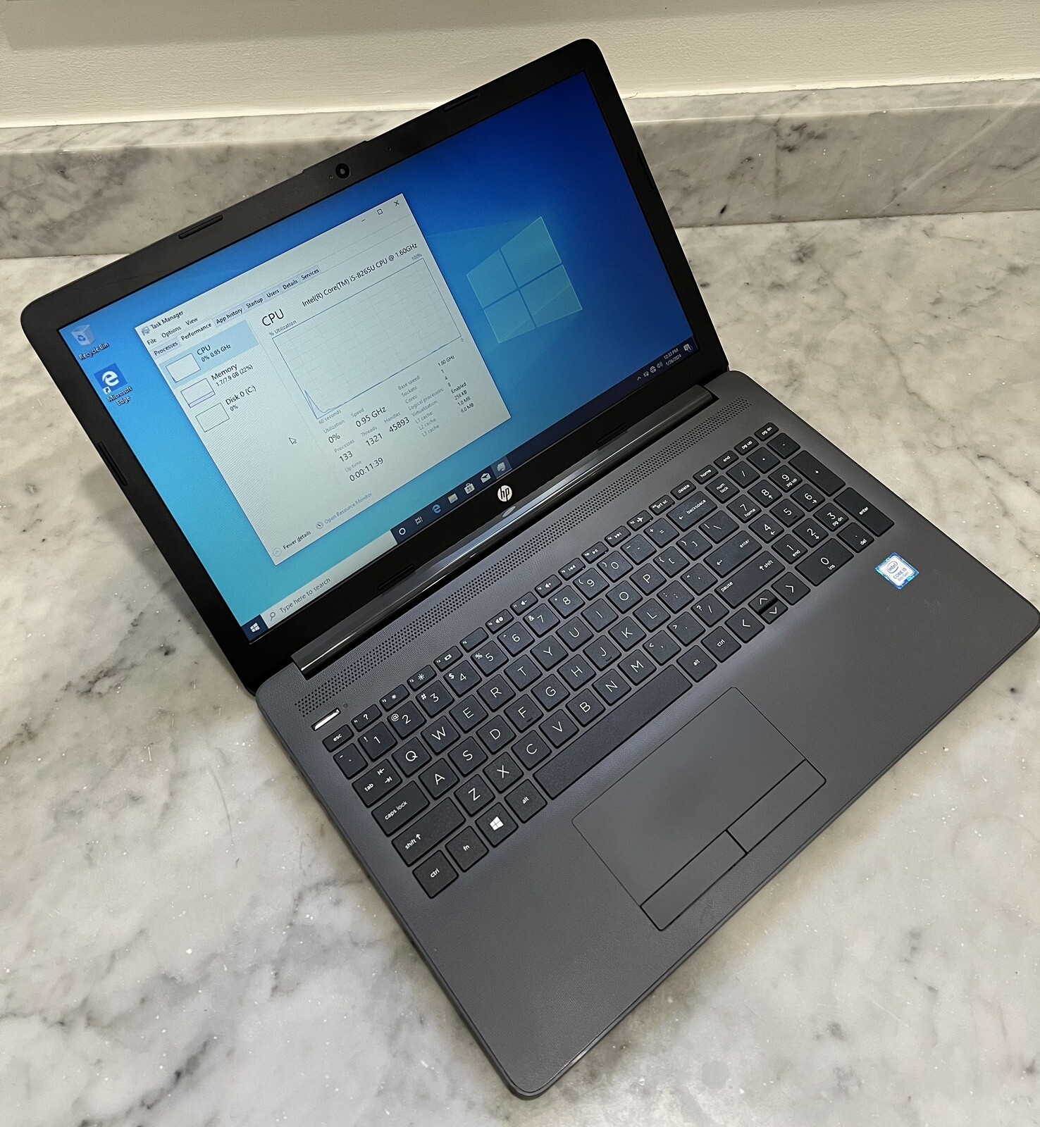 ✅ HP Notebook 250 G7 Intel Core i5-8265U 8GB RAM 256GB SSD Win 10 Pro CLEAN