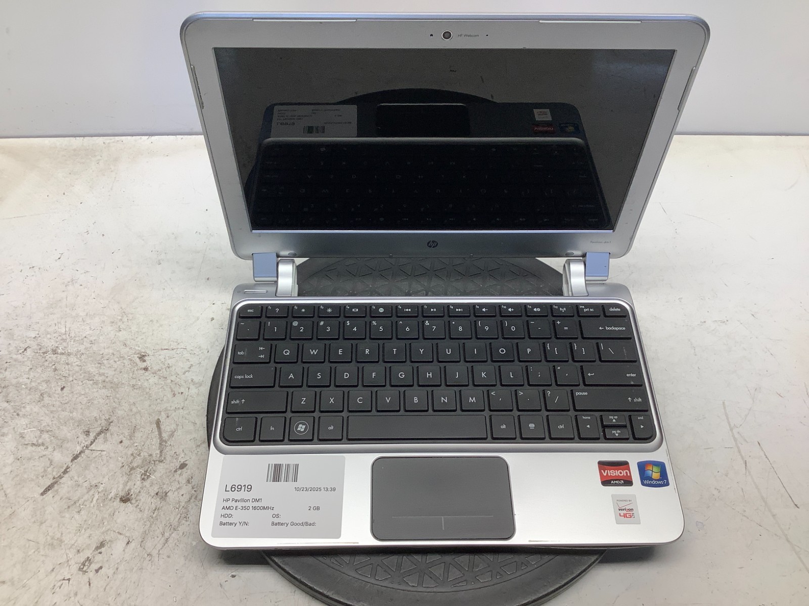 HP Pavilion DM1 AMD E-350 1600MHz 2 GB NO HDD/Battery