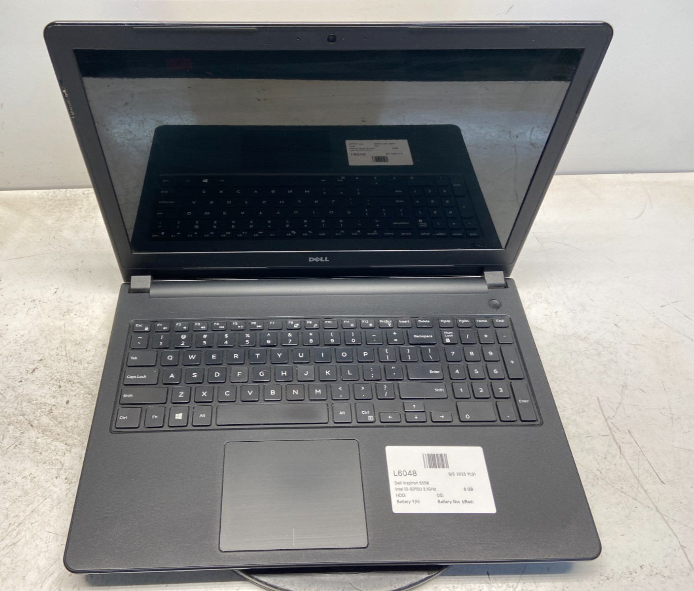 Dell Inspiron 5558 Intel i3-5015U 2.1GHz 6 GB NO HDD