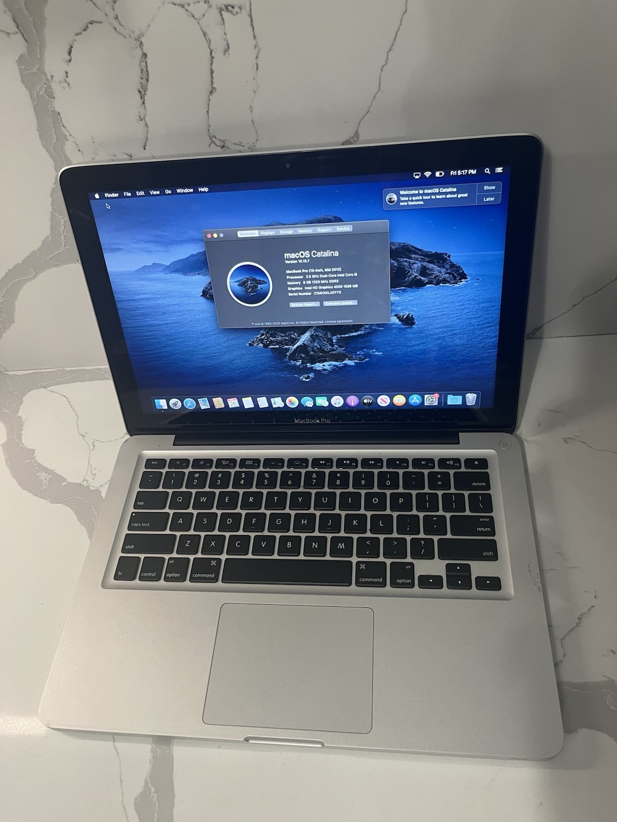 Apple MacBook Pro 13”i5 2.5 Ghz- 8GB Ram 128GB SSD – Low Cycle – macOS Catalina