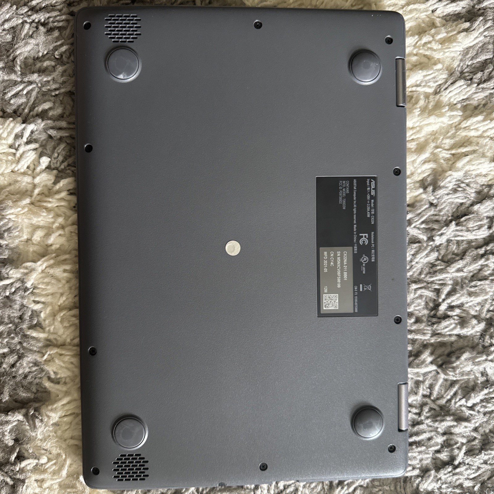 Asus ChromeBook Laptop Model Number CX22N (37798) Graphite Color