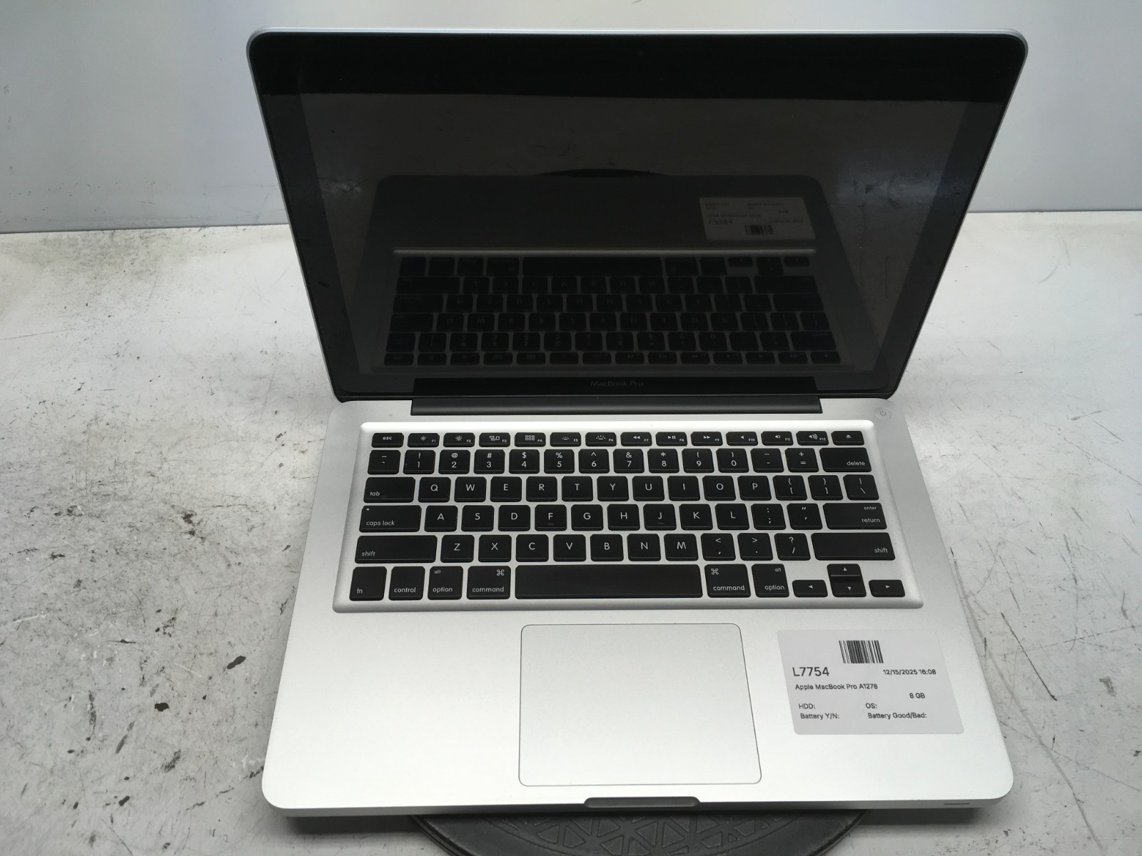 Apple MacBook Pro A1278 Intel i7-3520M 2.9GHz 8 GB NO HDD