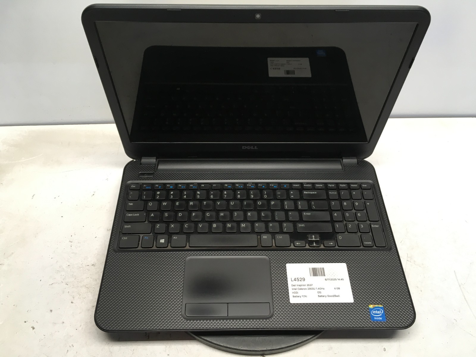 Dell Inspiron 3537 Intel Celeron 2955U 1.4GHz 4 GB NO HDD